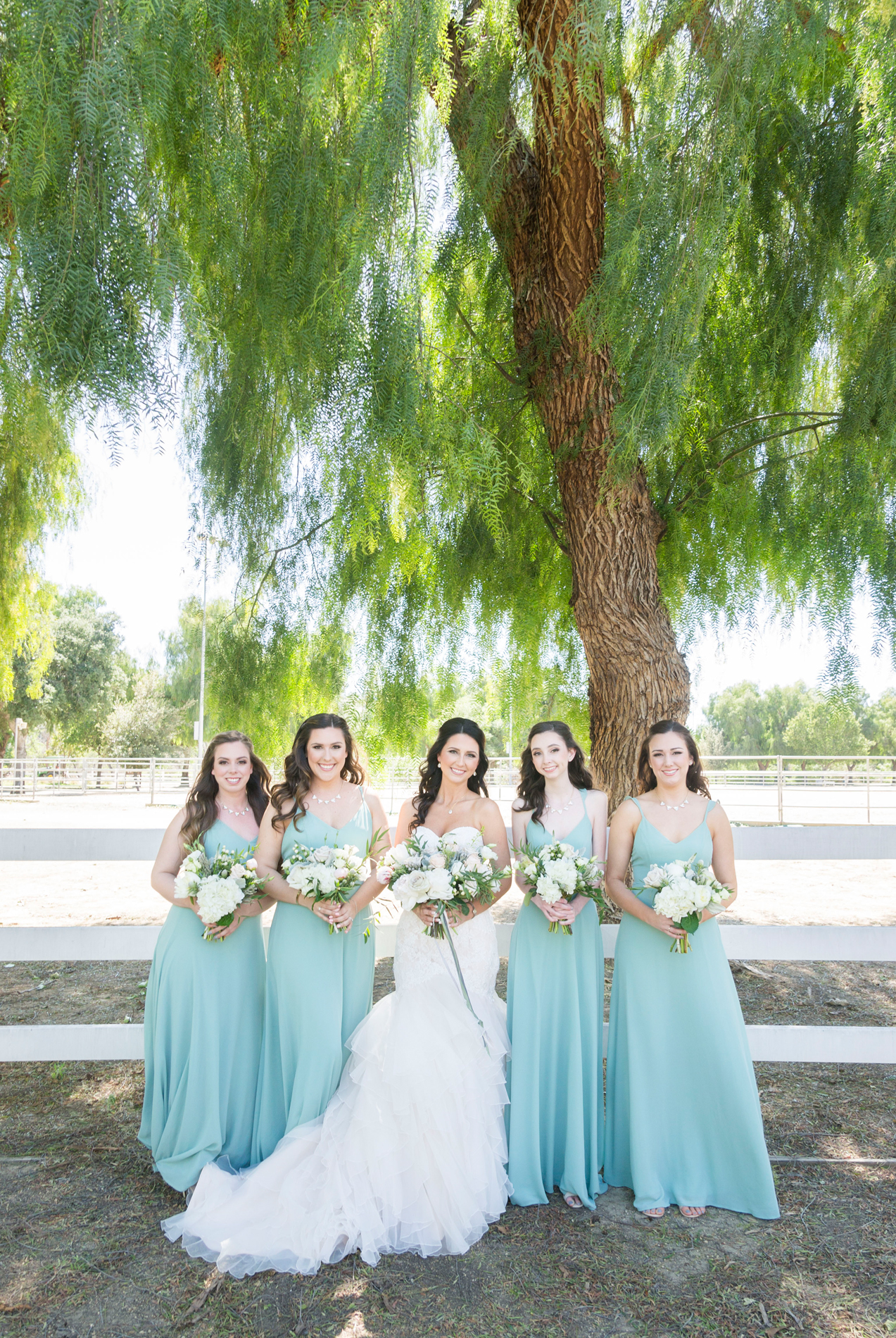 Mint Bridesmaid Dresses - A McCoy Equestrian Center Wedding - Peterson Design & Photography