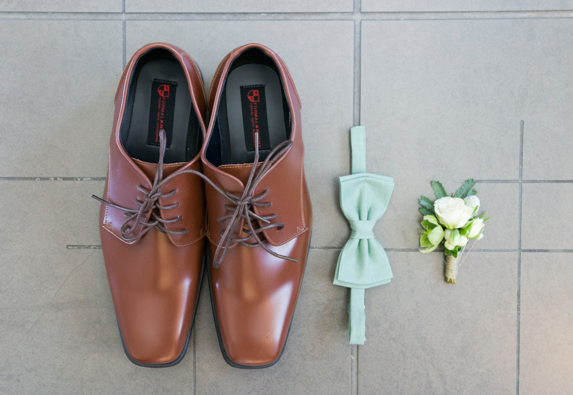 Mint Groom Bow Tie - A McCoy Equestrian Center Wedding - Peterson Design & Photography