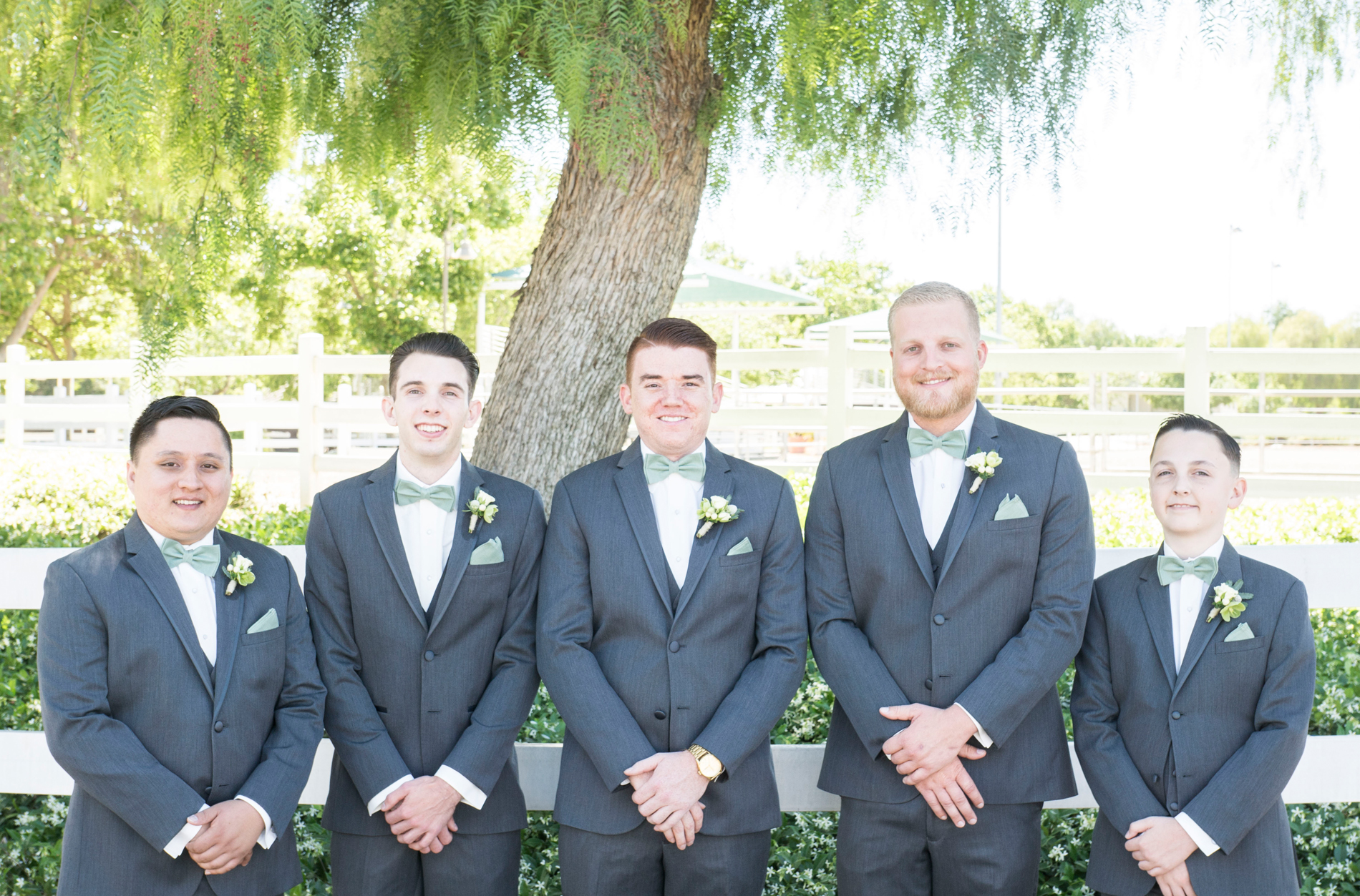 Mint Groom Bow Tie - A McCoy Equestrian Center Wedding - Peterson Design & Photography