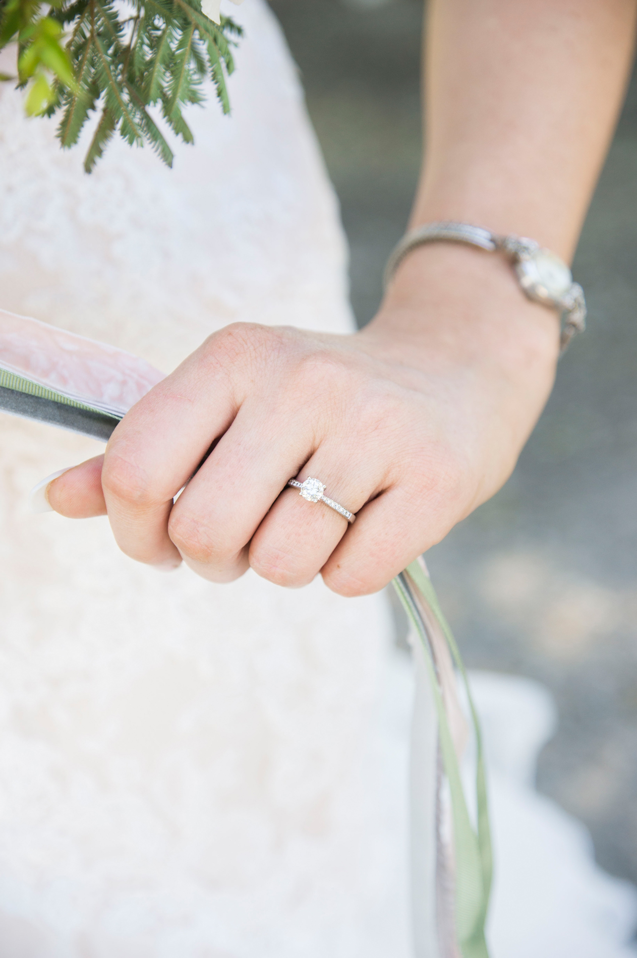 Solitaire Engagement Ring - A McCoy Equestrian Center Wedding - Peterson Design & Photography