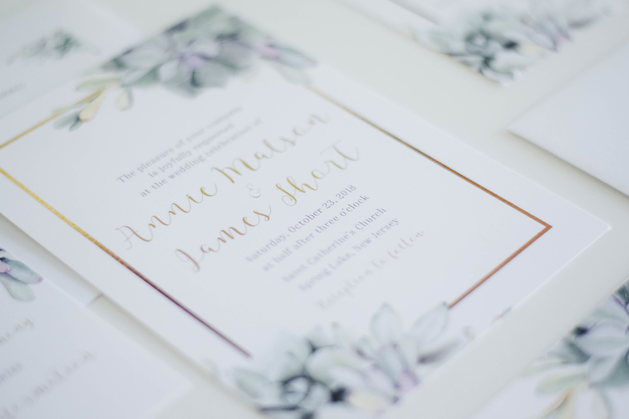 The Bridal Boutique | Succulent Wedding Invitation Suite - Jade Forest Design