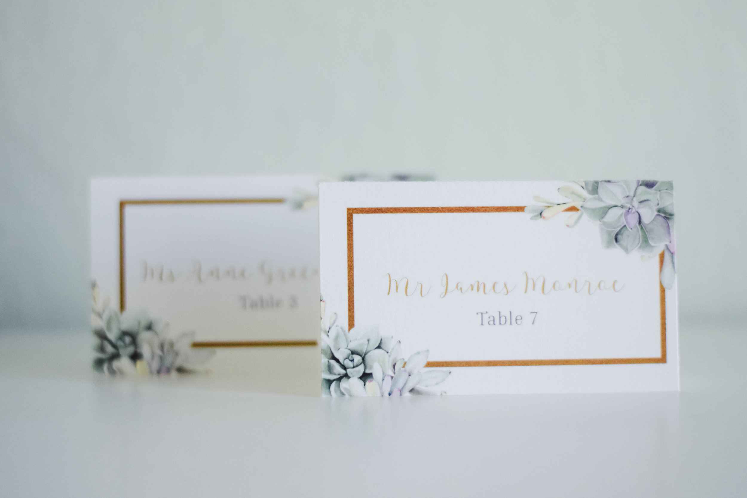 The Bridal Boutique | Succulent Wedding Invitation Suite - Jade Forest Design