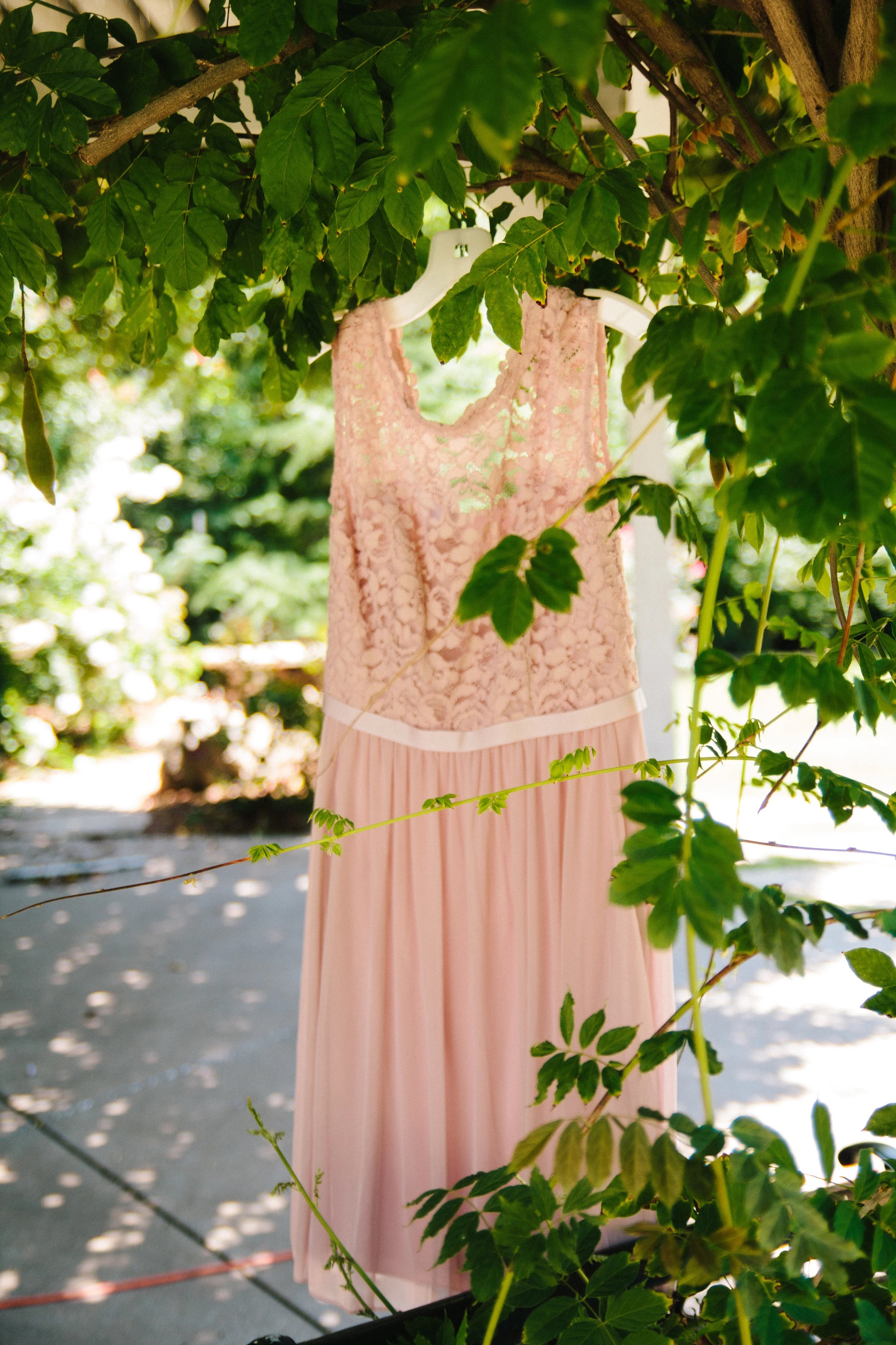 Blush Bridesmaid Dress - A Champagne + Blush Oklahoma Wedding - Meditations Event Center - From Britt's Eye View Photography
