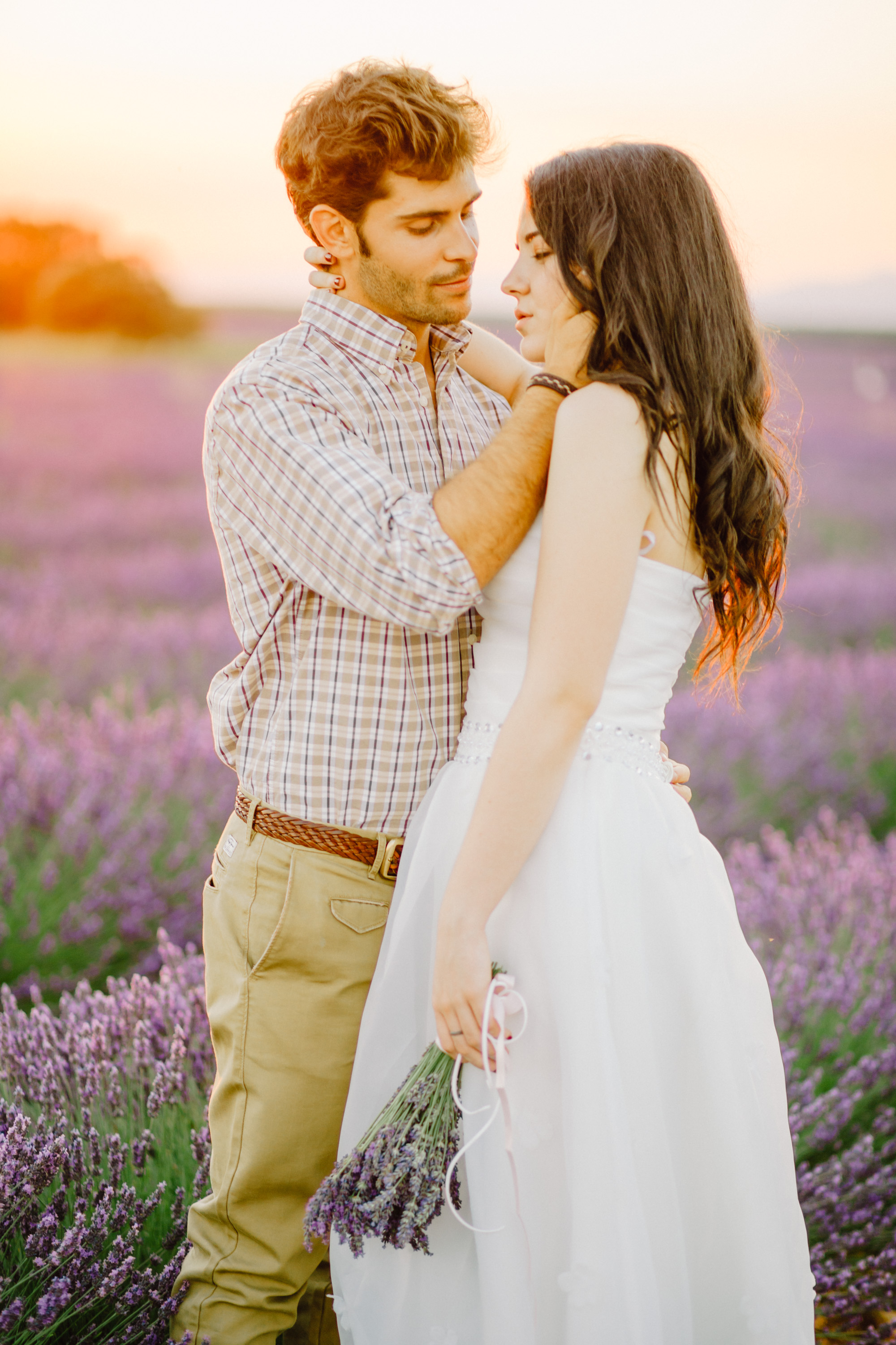 Lavender Field Engagement Photos - Guadalajara Spain Lavender Field - Alla Yachkulo Photography