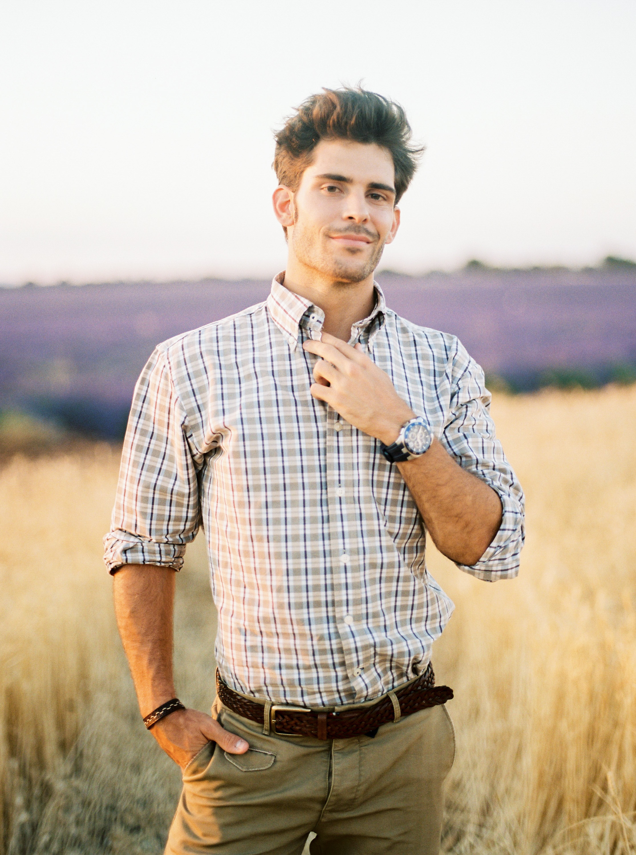 Lavender Field Engagement Photos - Guadalajara Spain Lavender Field - Alla Yachkulo Photography