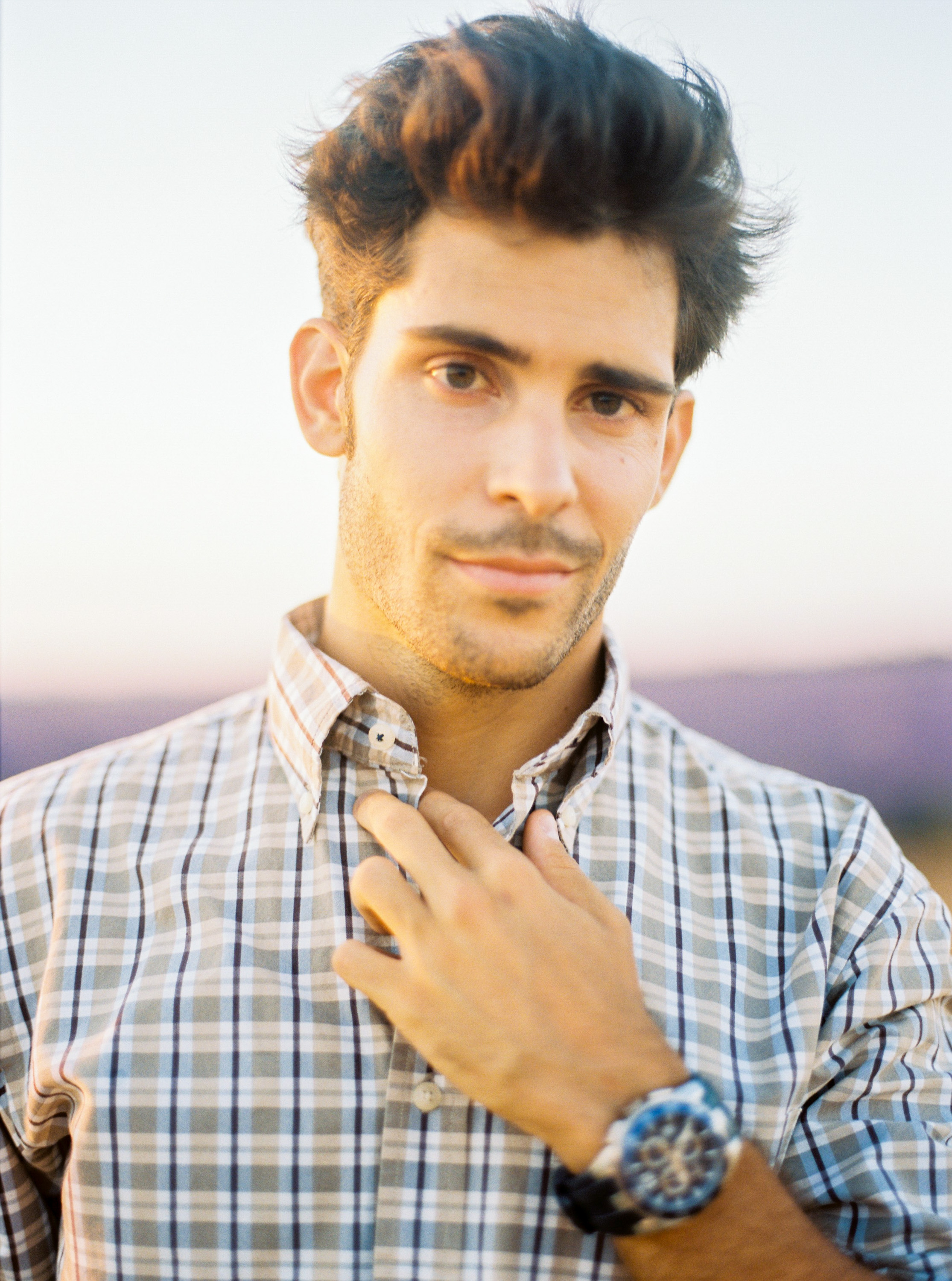 Lavender Field Engagement Photos - Guadalajara Spain Lavender Field - Alla Yachkulo Photography