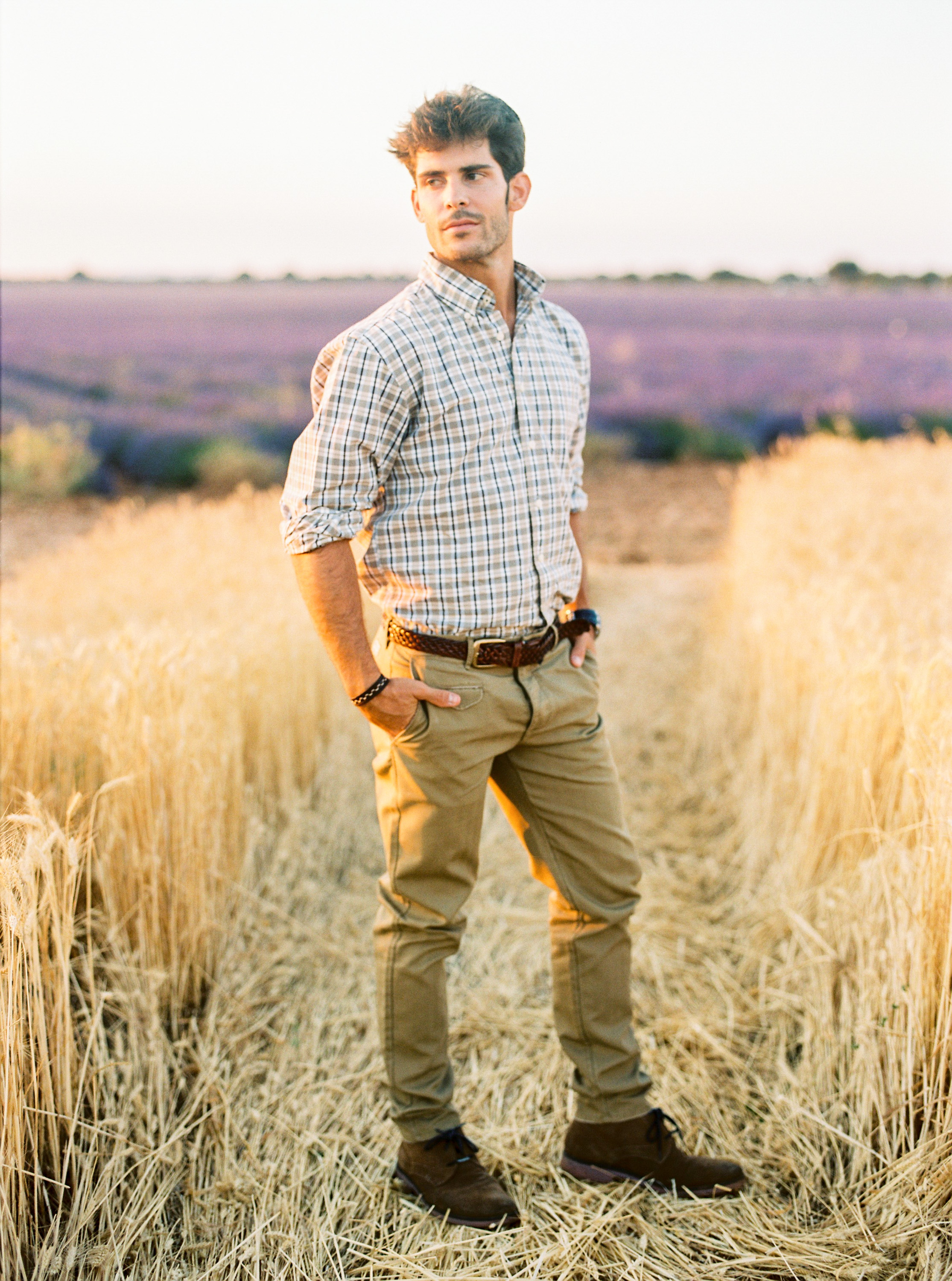 Lavender Field Engagement Photos - Guadalajara Spain Lavender Field - Alla Yachkulo Photography