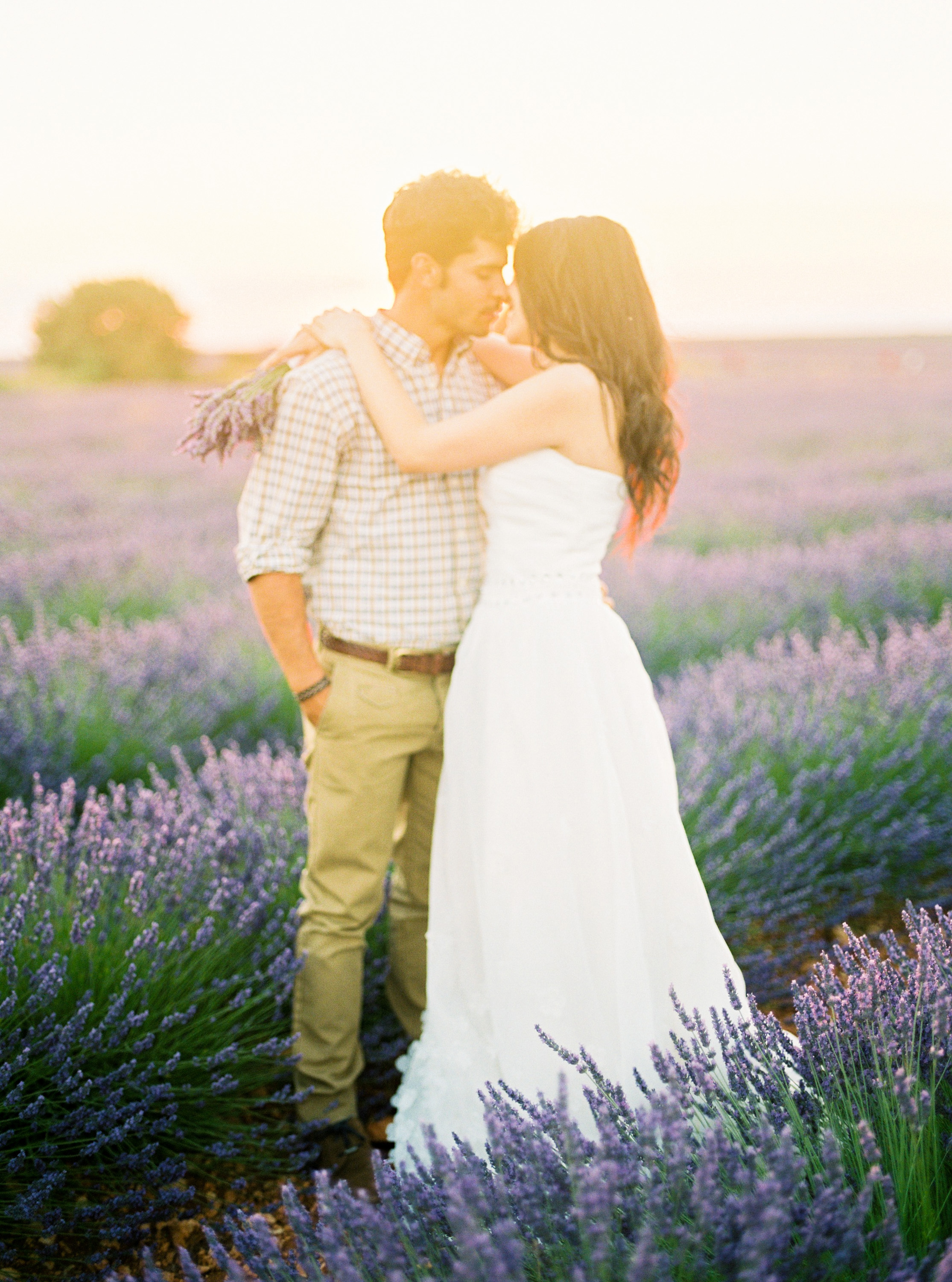 Lavender Field Engagement Photos - Guadalajara Spain Lavender Field - Alla Yachkulo Photography -- Wedding Blog-The Overwhelmed Bride