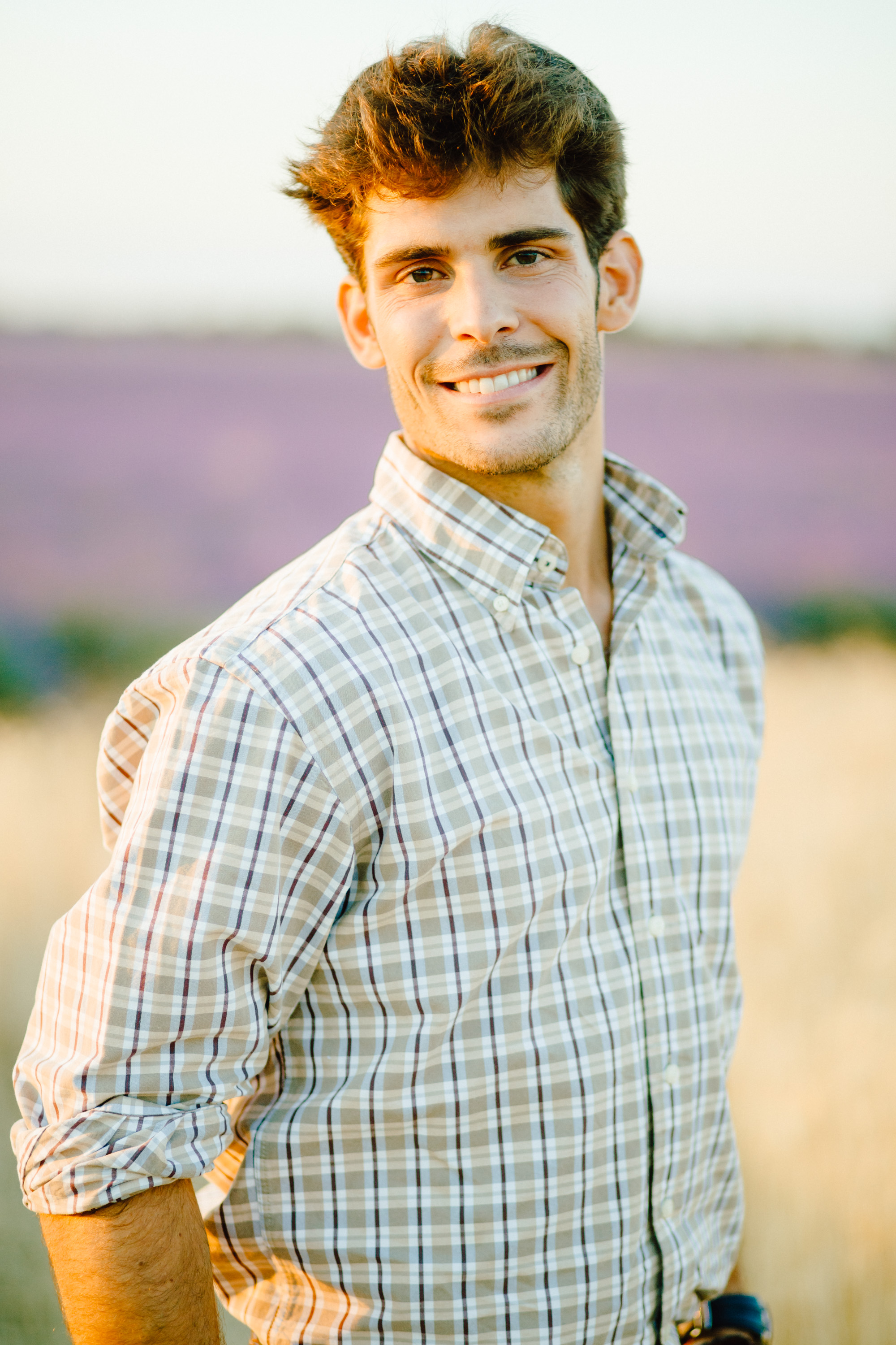 Lavender Field Engagement Photos - Guadalajara Spain Lavender Field - Alla Yachkulo Photography -- Wedding Blog-The Overwhelmed Bride