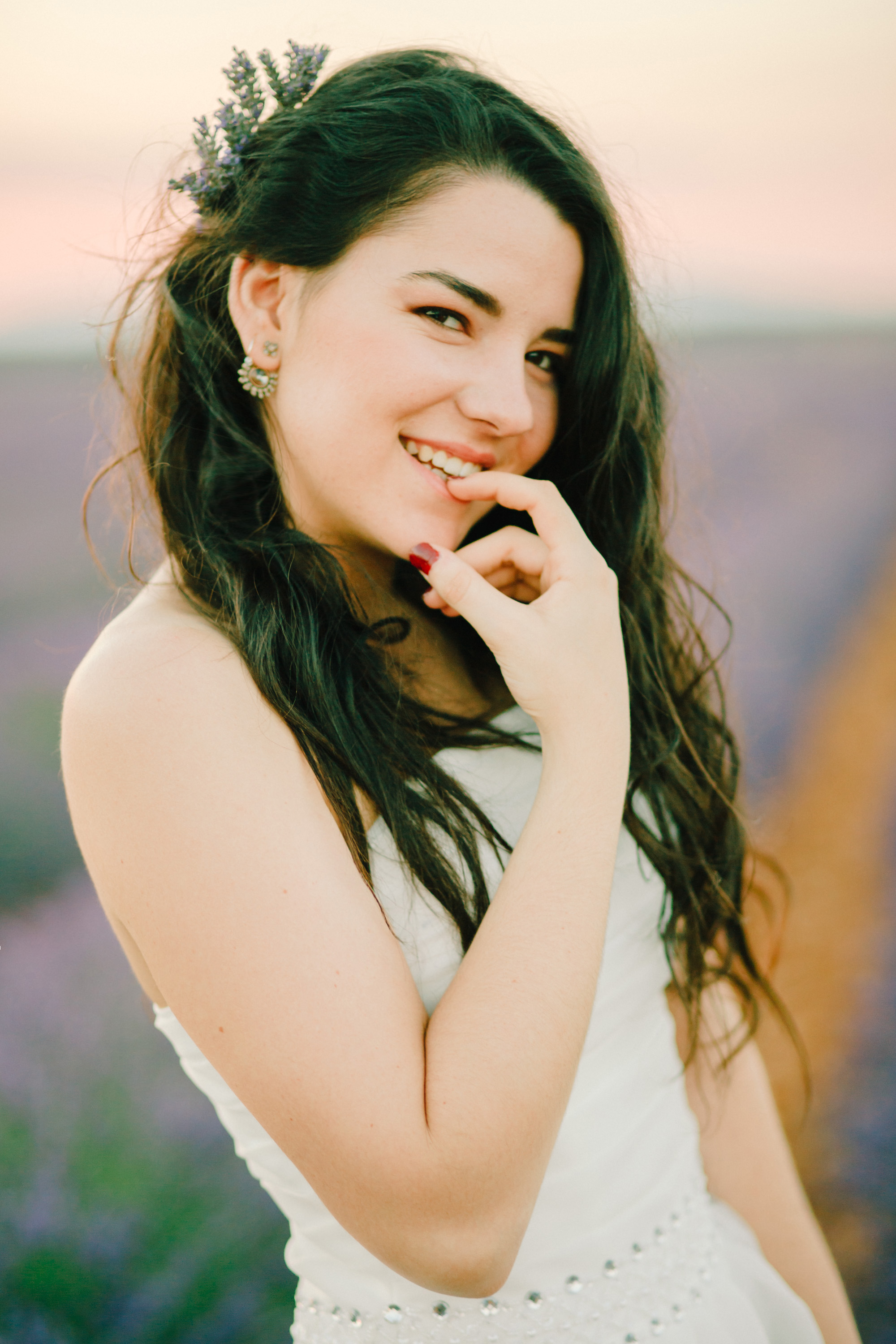 Lavender Field Engagement Photos - Guadalajara Spain Lavender Field - Alla Yachkulo Photography -- Wedding Blog-The Overwhelmed Bride