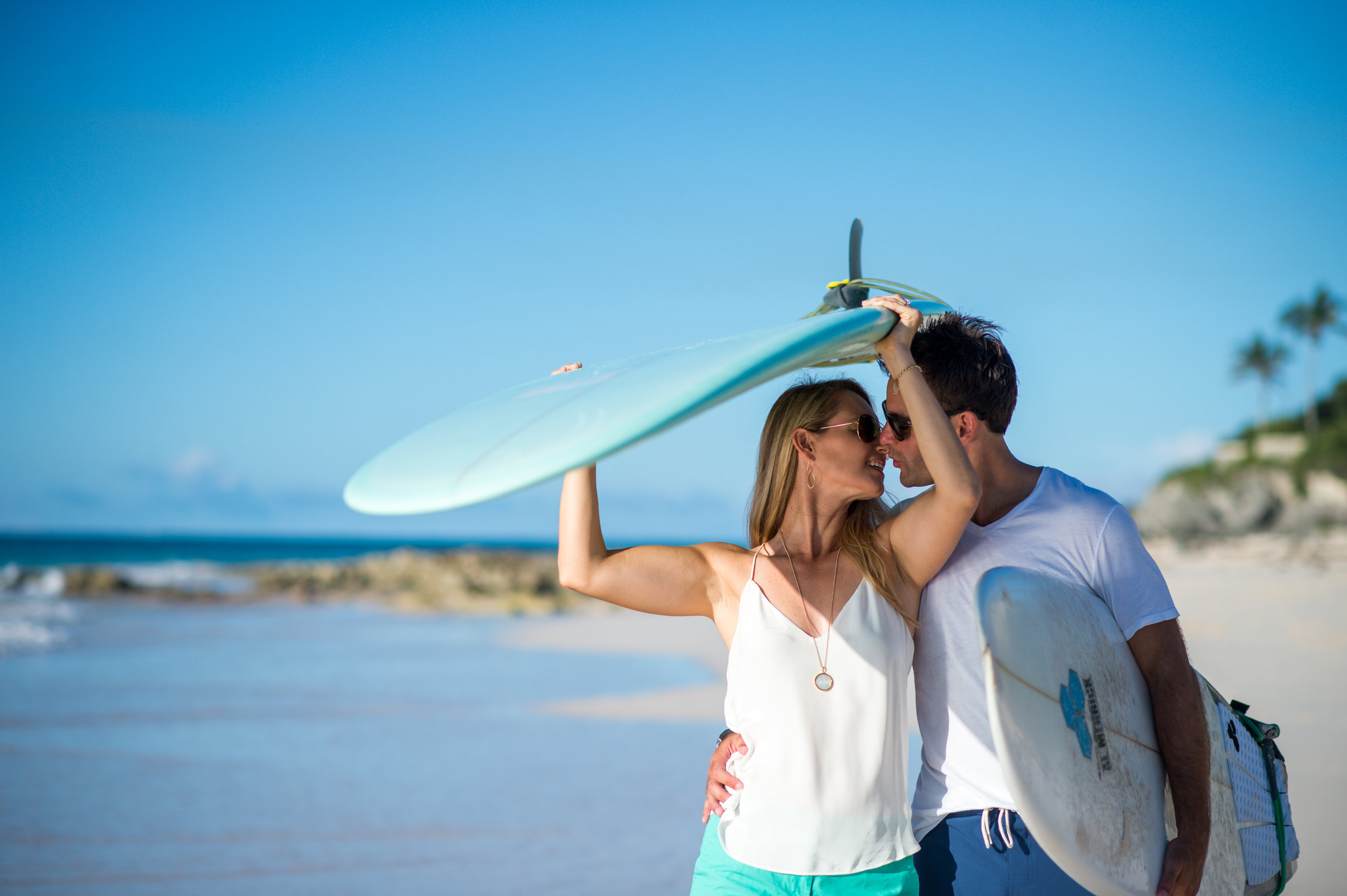 A Grape Bay Beach Surf Engagement Session -- Two & Quarter Photography -- Wedding Blog-The Overwhelmed Bride