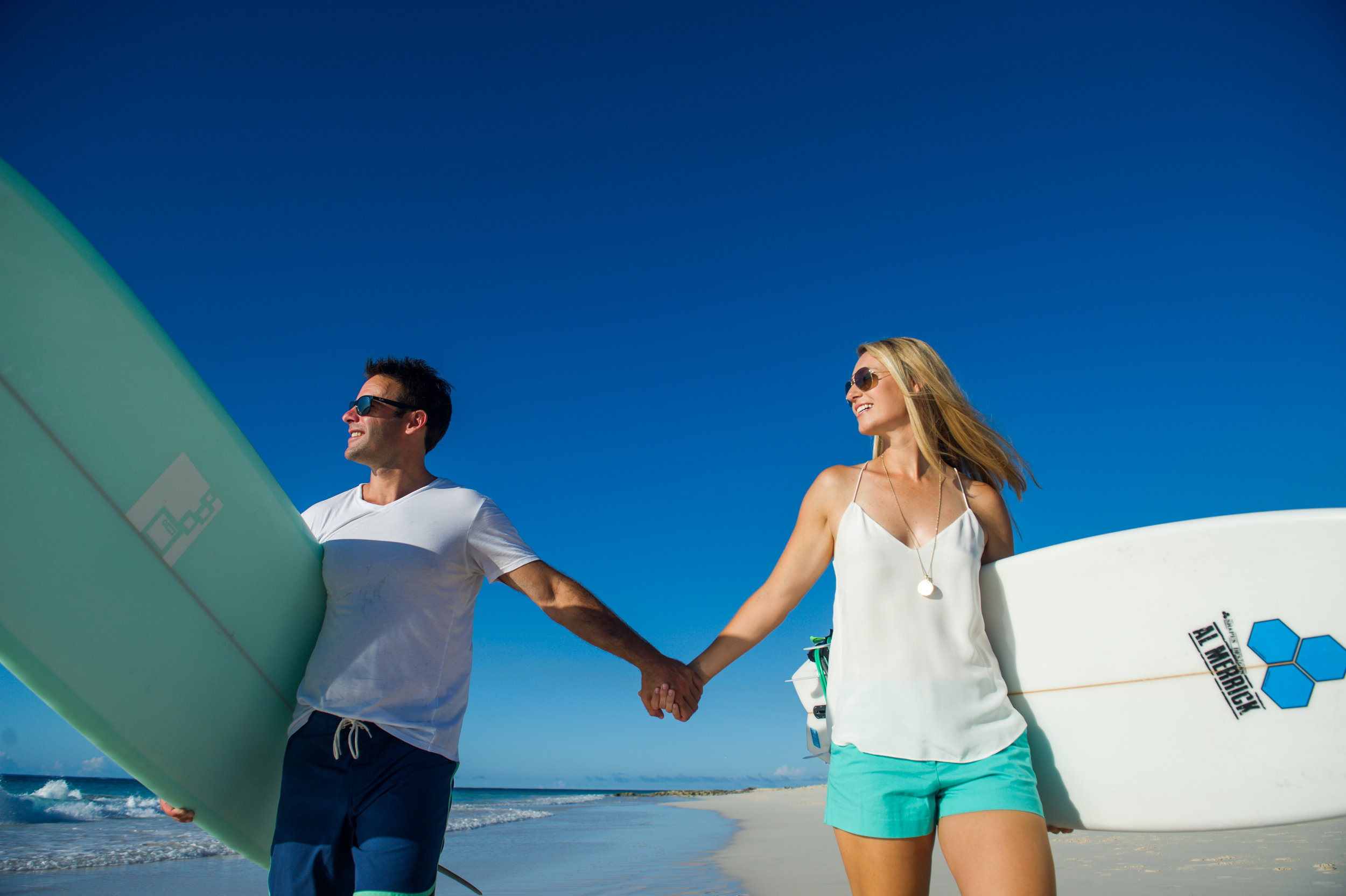 A Grape Bay Beach Surf Engagement Session -- Two & Quarter Photography -- Wedding Blog-The Overwhelmed Bride