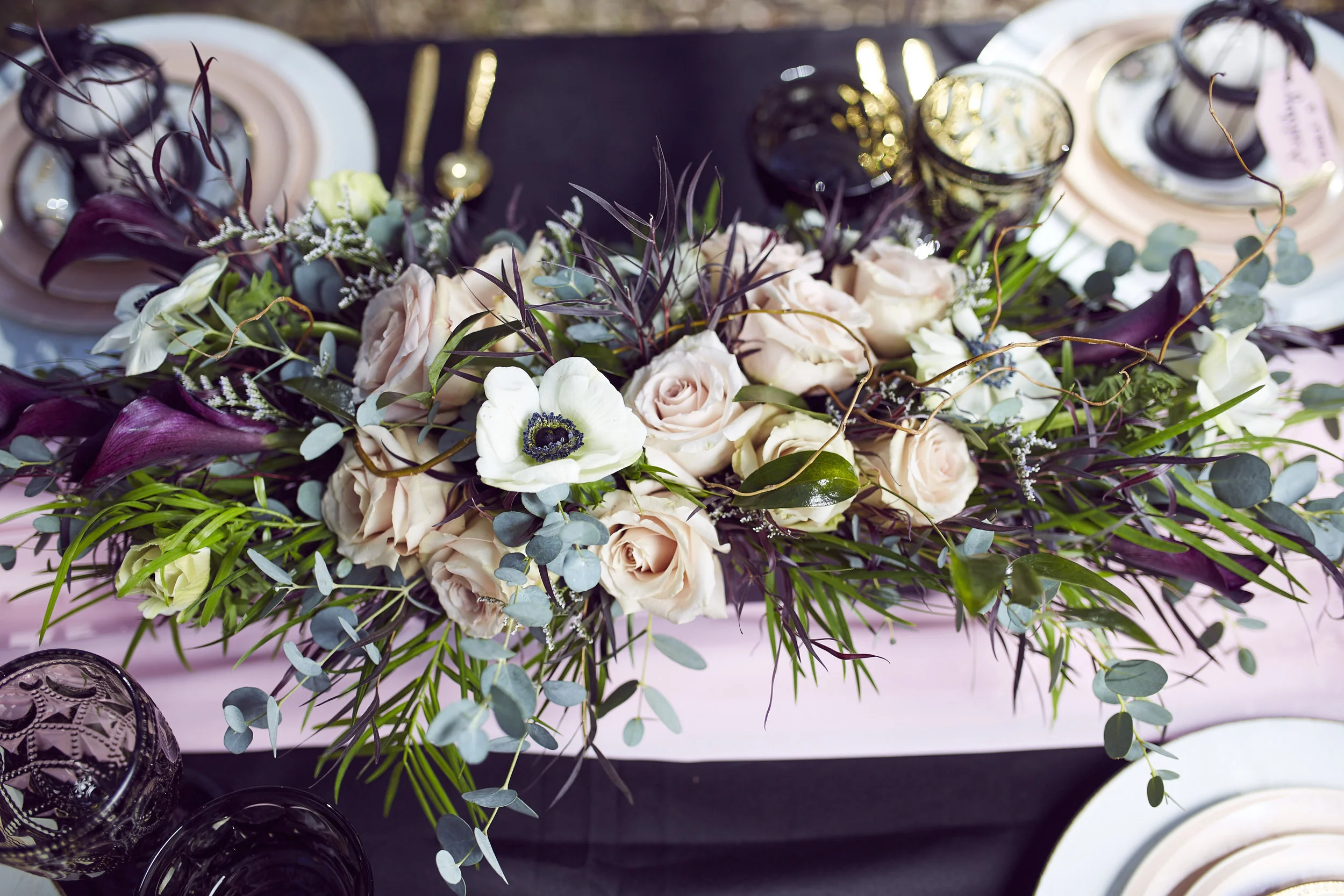 A Black, Blush + Gold Styled Garden Wedding -- Marcus Anthony Photography -- Wedding Blog-The Overwhelmed Bride