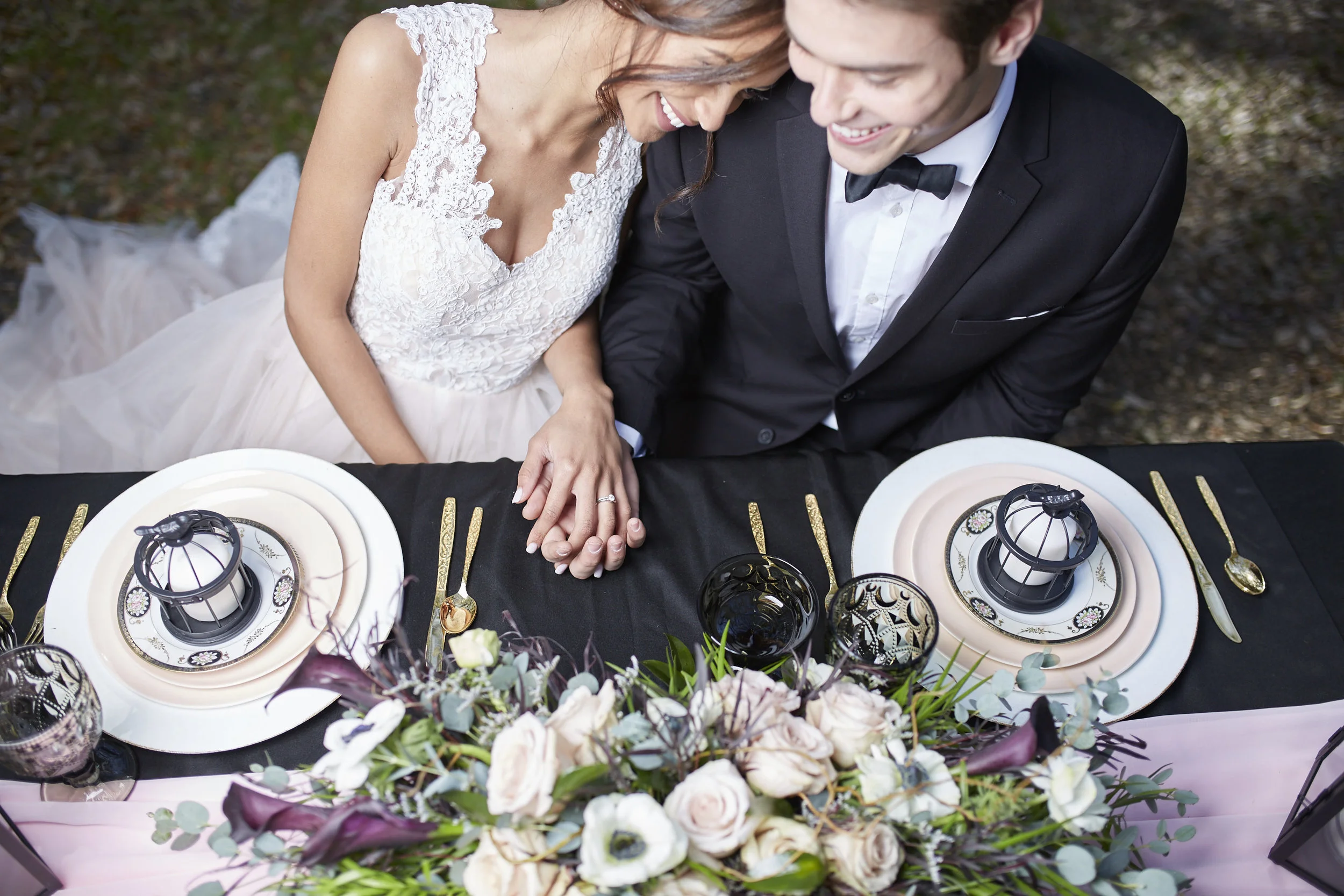 A Black, Blush + Gold Styled Garden Wedding -- Marcus Anthony Photography -- Wedding Blog-The Overwhelmed Bride