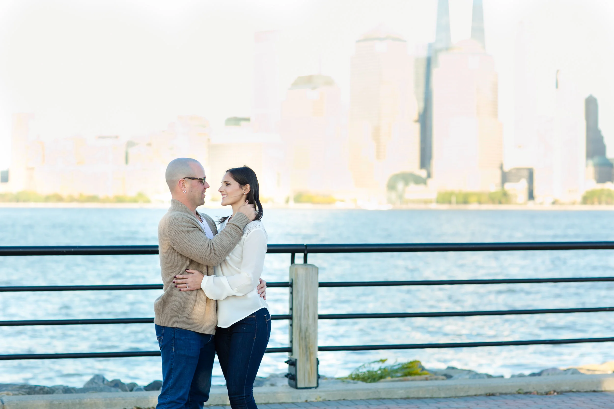 Liberty State Park Engagement Photos - Meely Photography