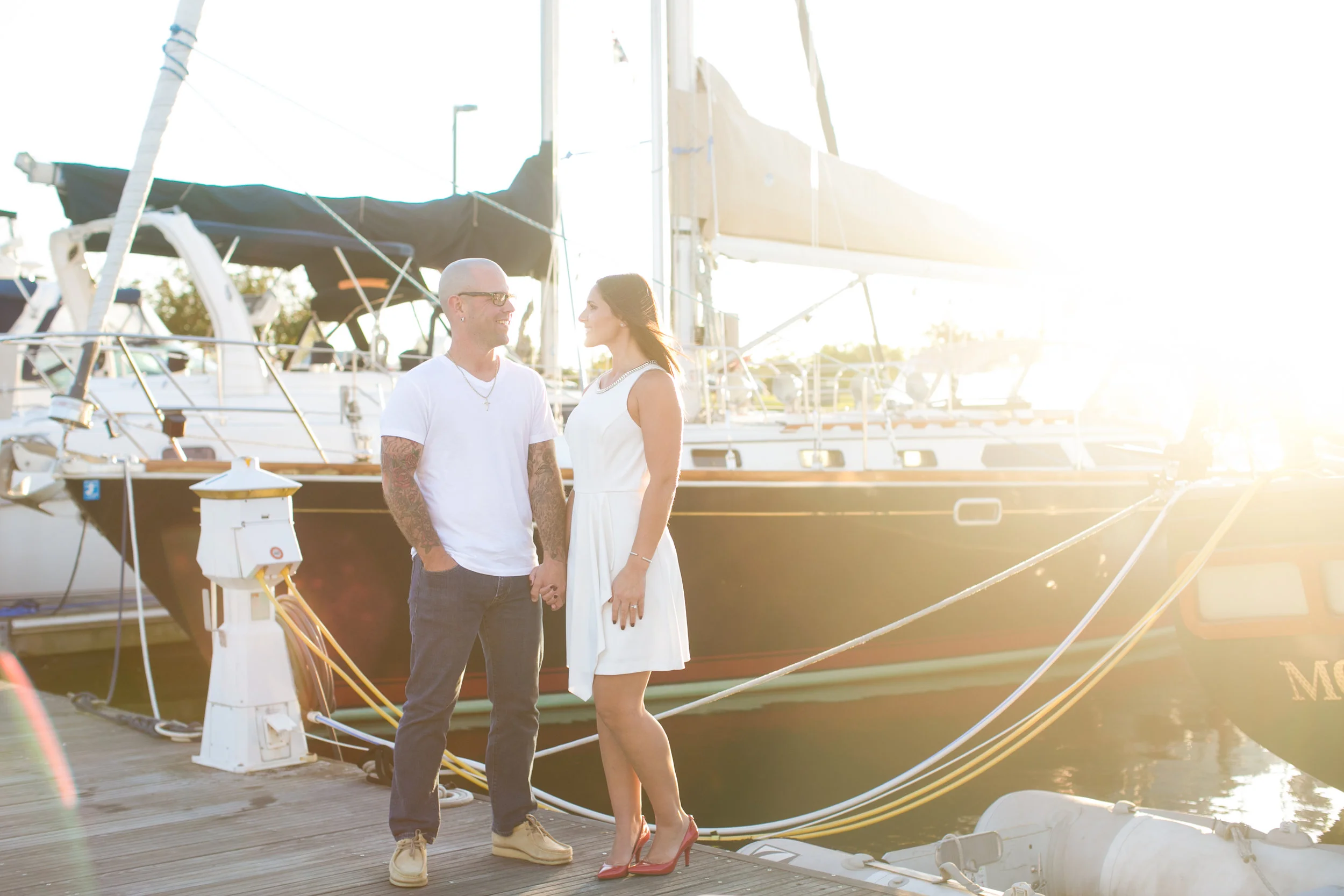 Liberty State Park Engagement Photos - Meely Photography