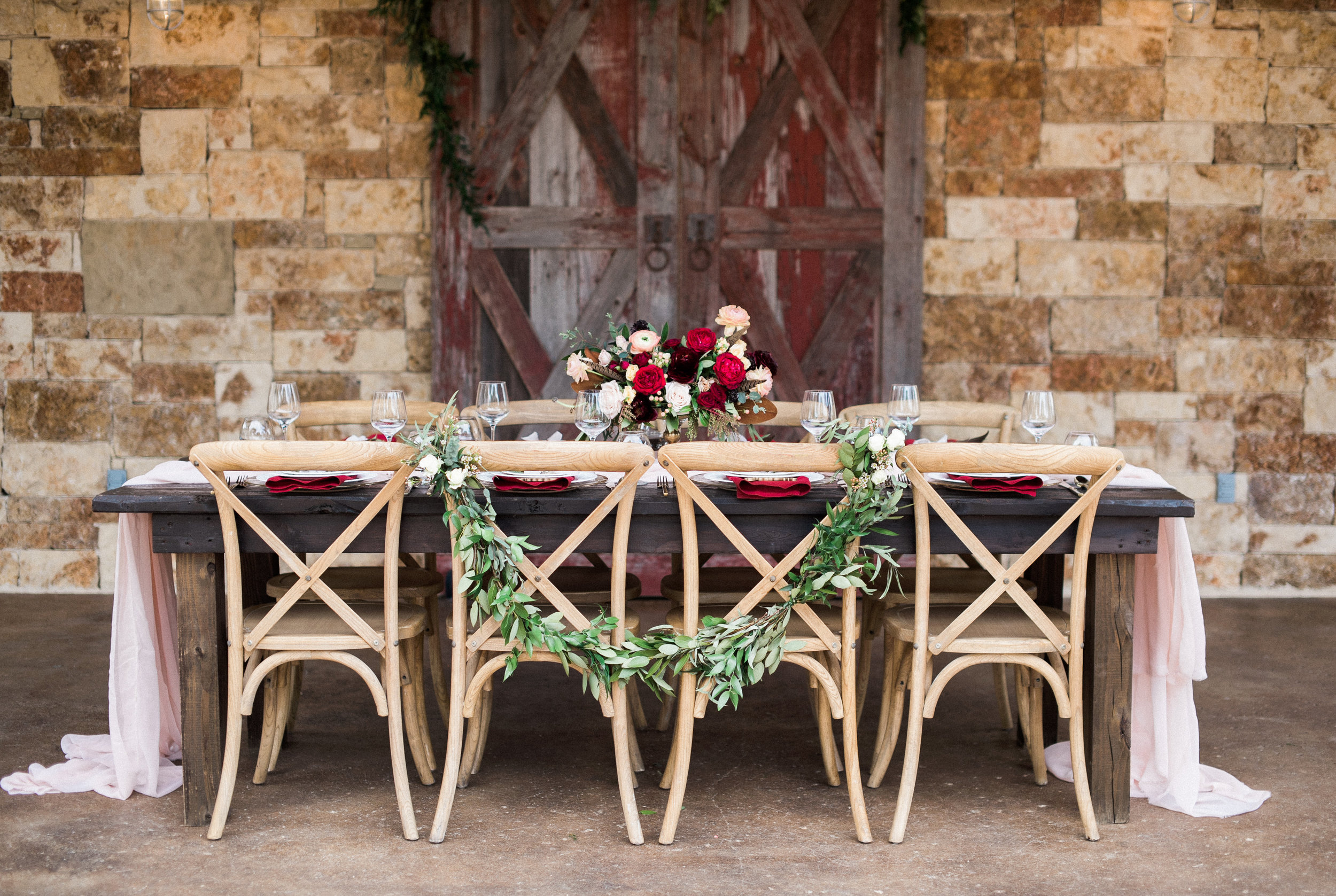 Rustic, Romantic Branded T Ranch Styled Wedding - Burgundy Wine Blush Wedding -- Brittany Jean Photography -- Wedding Blog - The Overwhelmed Bride