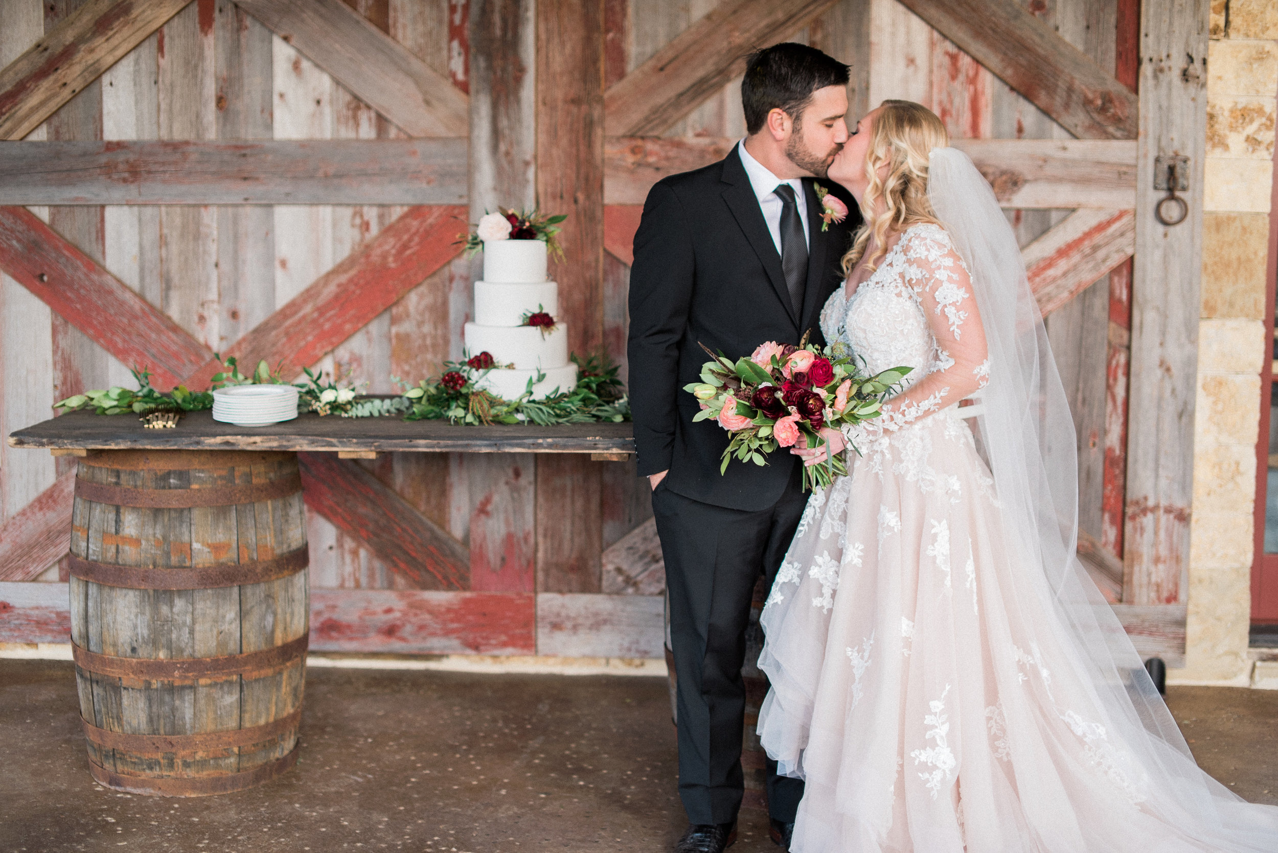 Rustic, Romantic Branded T Ranch Styled Wedding - Burgundy Wine Blush Wedding -- Brittany Jean Photography -- Wedding Blog - The Overwhelmed Bride