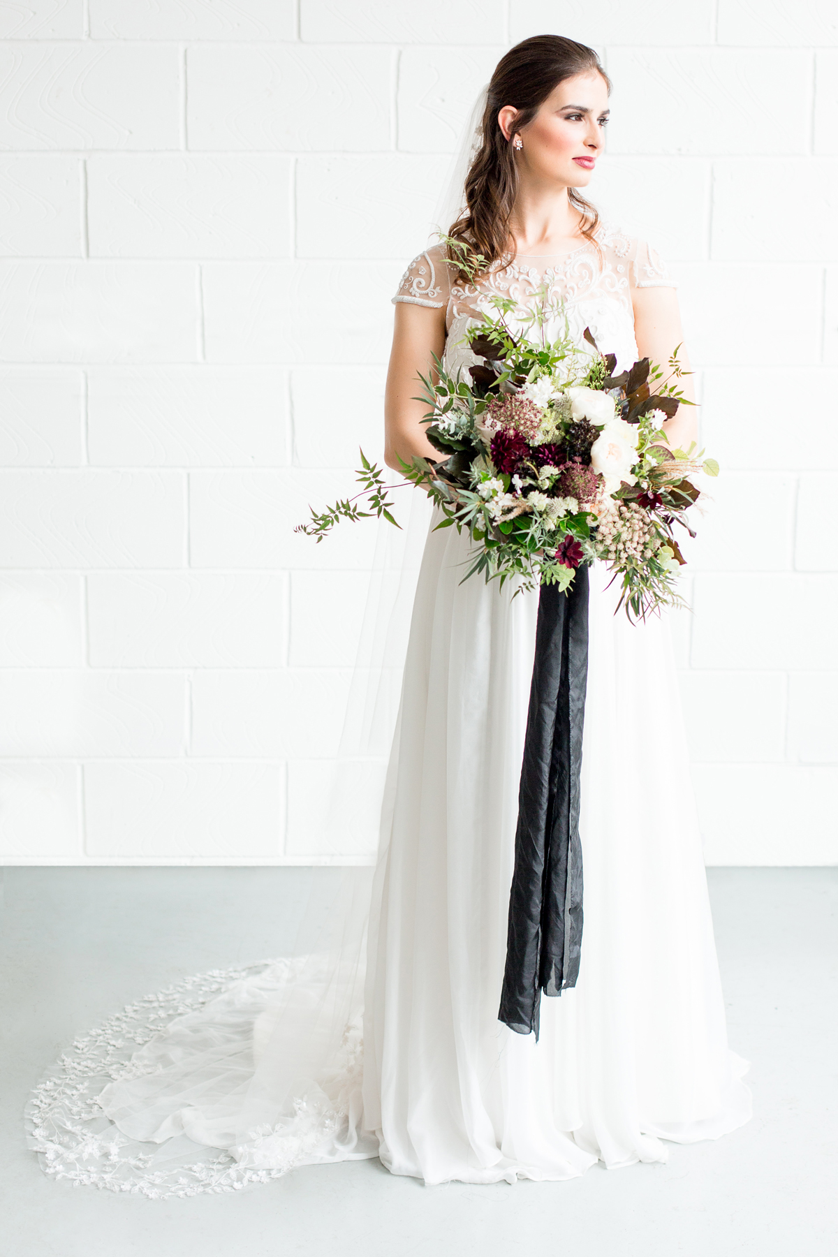 Boho Wedding Dress - Industrial Warehouse Wedding -- The Overwhelmed Bride - Wedding Blog 