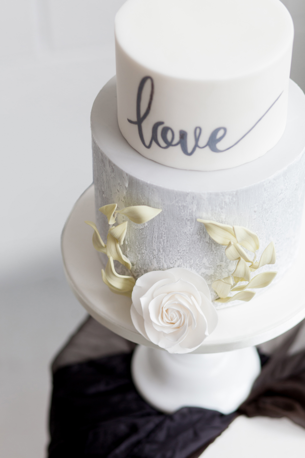 Simple White Wedding Cake - Industrial Warehouse Wedding -- The Overwhelmed Bride - Wedding Blog