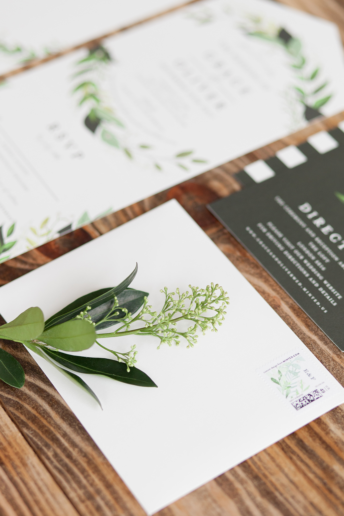 Floral + Greenery Wedding Invitations - Minted - Industrial Warehouse Wedding -- The Overwhelmed Bride - Wedding Blog