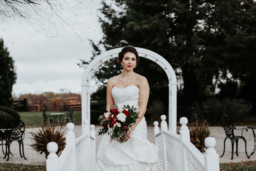 Black Horse Inn Virginia Wedding - Northern Virginia Wedding Photographer - Gorgeous Moody Red and Gold Wedding