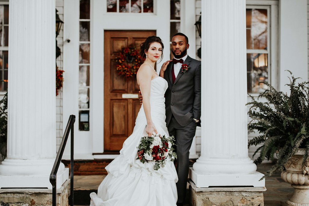 Black Horse Inn Virginia Wedding - Northern Virginia Wedding Photographer - Gorgeous Moody Red and Gold Wedding