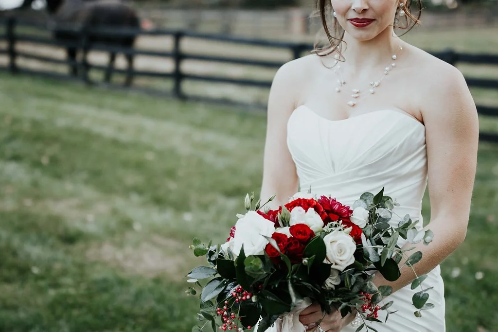 Black Horse Inn Virginia Wedding - Northern Virginia Wedding Photographer - Gorgeous Moody Red and Gold Wedding