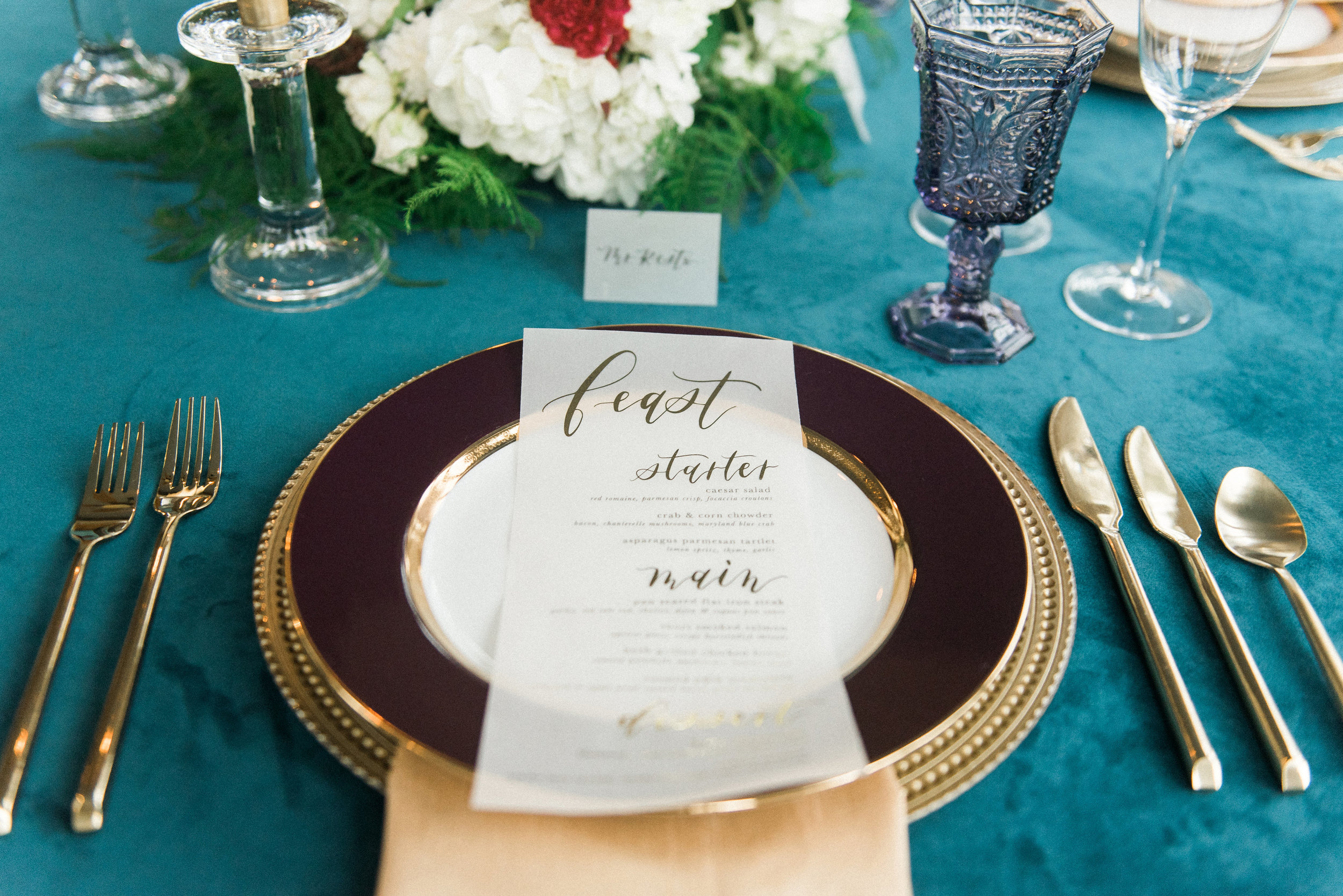 A Maroon, Turquoise + Gold Ethereal Fairytale Styled Wedding - Northern Virginia Wedding -- Wedding Blog - The Overwhelmed Bride