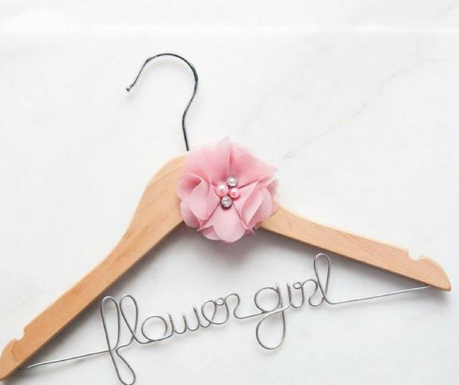 Bride-Bridesmaid Wooden Engraved Hangers - Custom Wire Bridesmaid Hangers -- Lucky Maiden