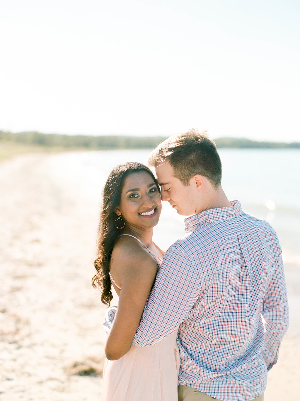 A Northern Michigan Sunset Beach Engagement Photos -- Michigan Wedding Photographer - Wedding Inspiration