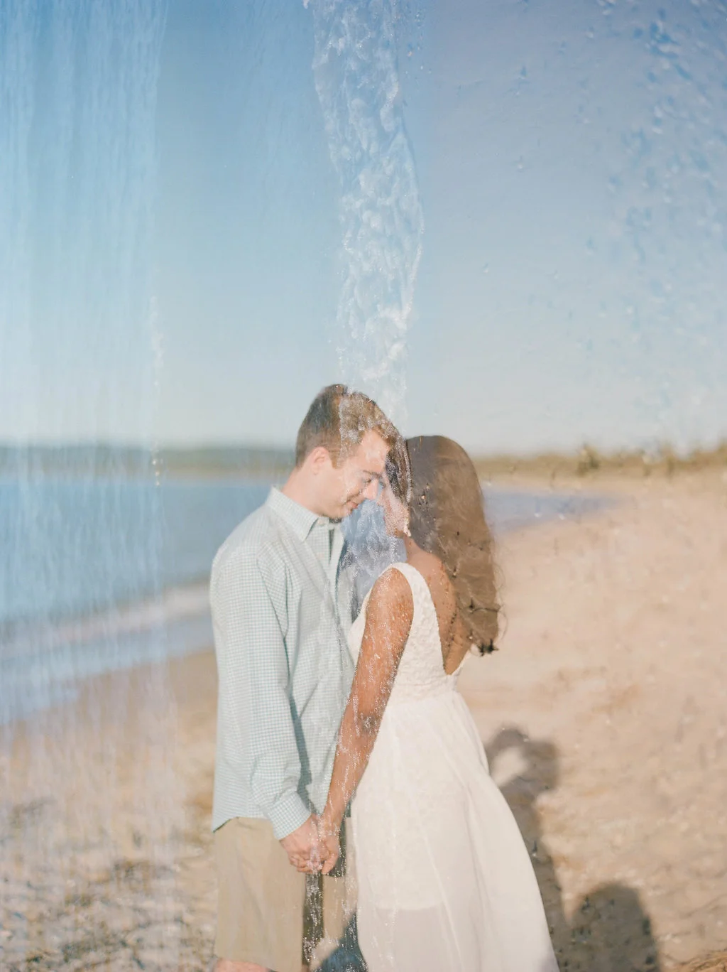 A Northern Michigan Sunset Beach Engagement Photos -- Michigan Wedding Photographer - Wedding Inspiration