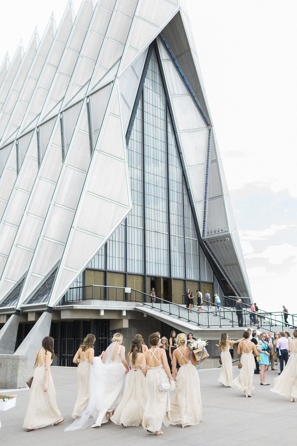 Neutral Wedding Colors - Air Force Chapel Wedding - Spruce Mountain Ranch Wedding