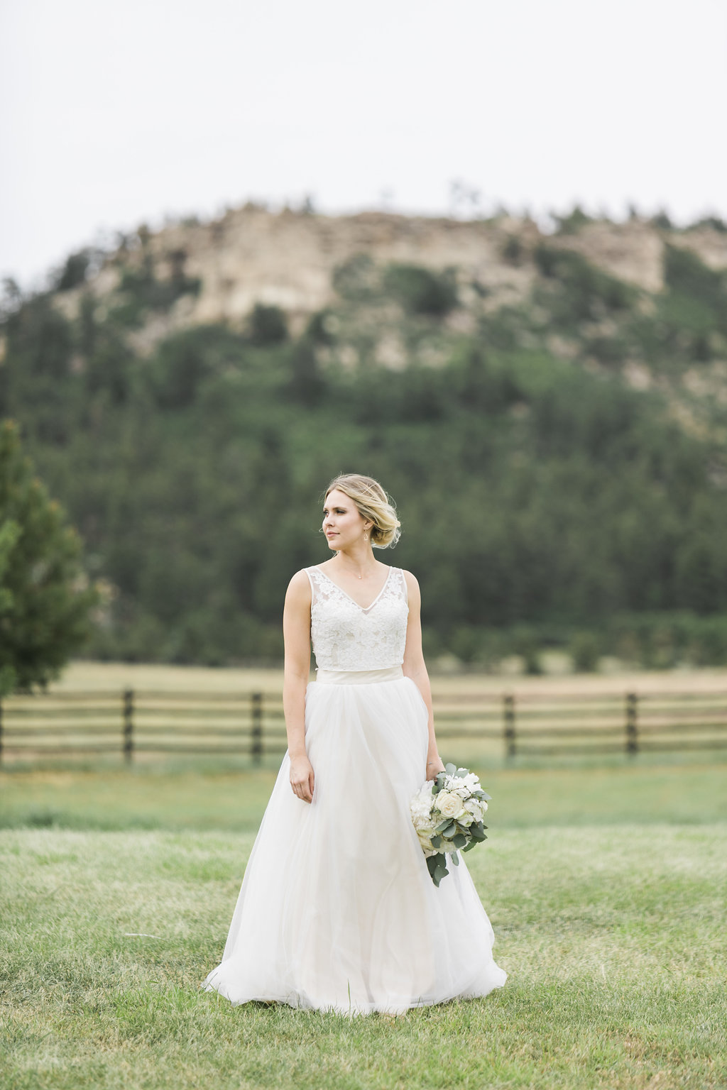 Neutral Wedding Colors - Air Force Chapel Wedding - Spruce Mountain Ranch Wedding