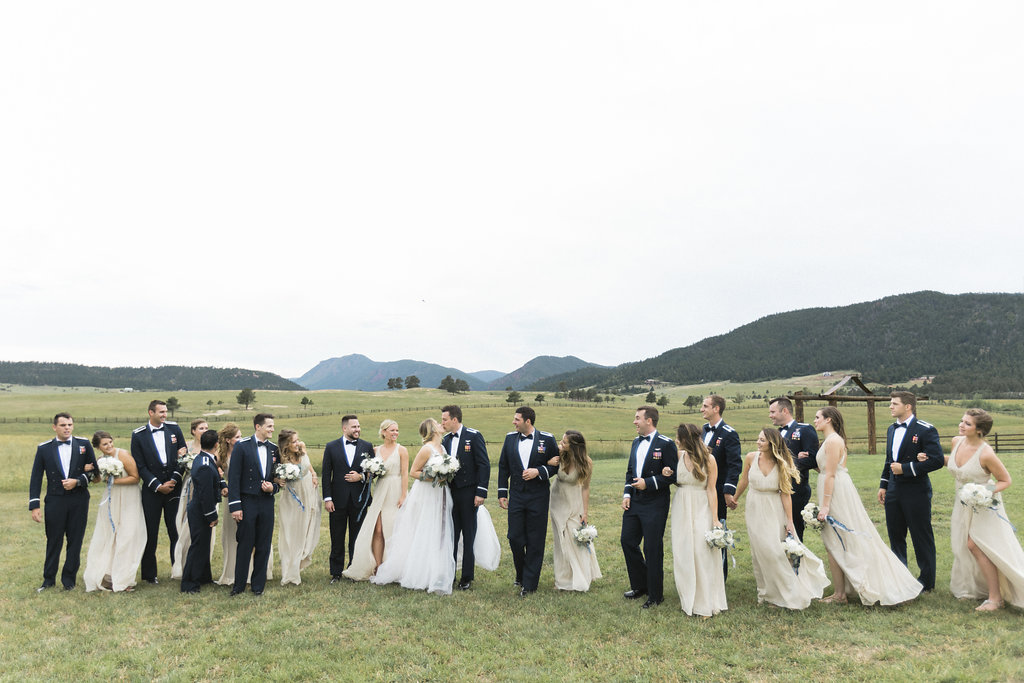 Neutral Wedding Colors - Air Force Chapel Wedding - Spruce Mountain Ranch Wedding