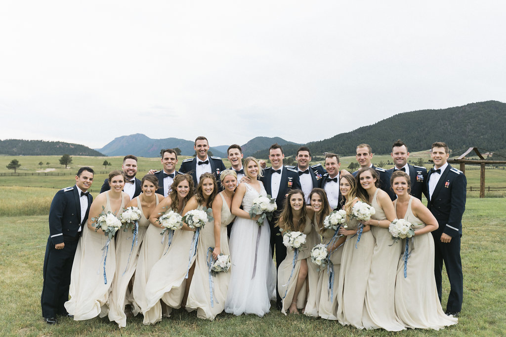 Neutral Wedding Colors - Air Force Chapel Wedding - Spruce Mountain Ranch Wedding