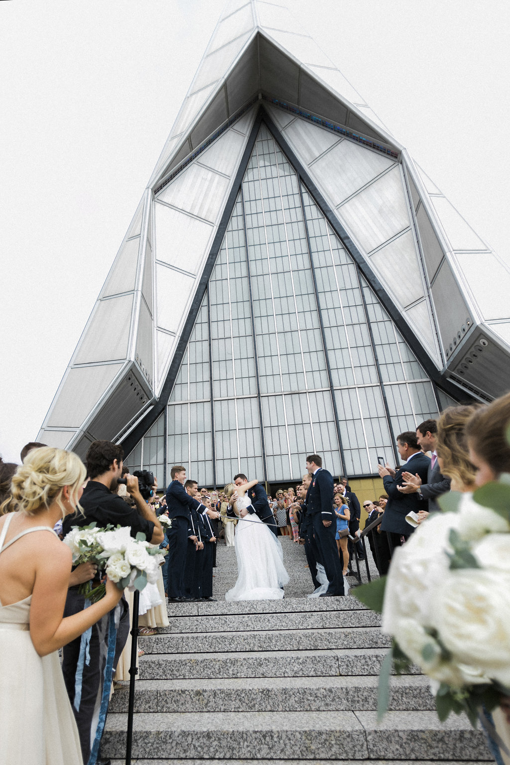 Neutral Wedding Colors - Air Force Chapel Wedding - Spruce Mountain Ranch Wedding