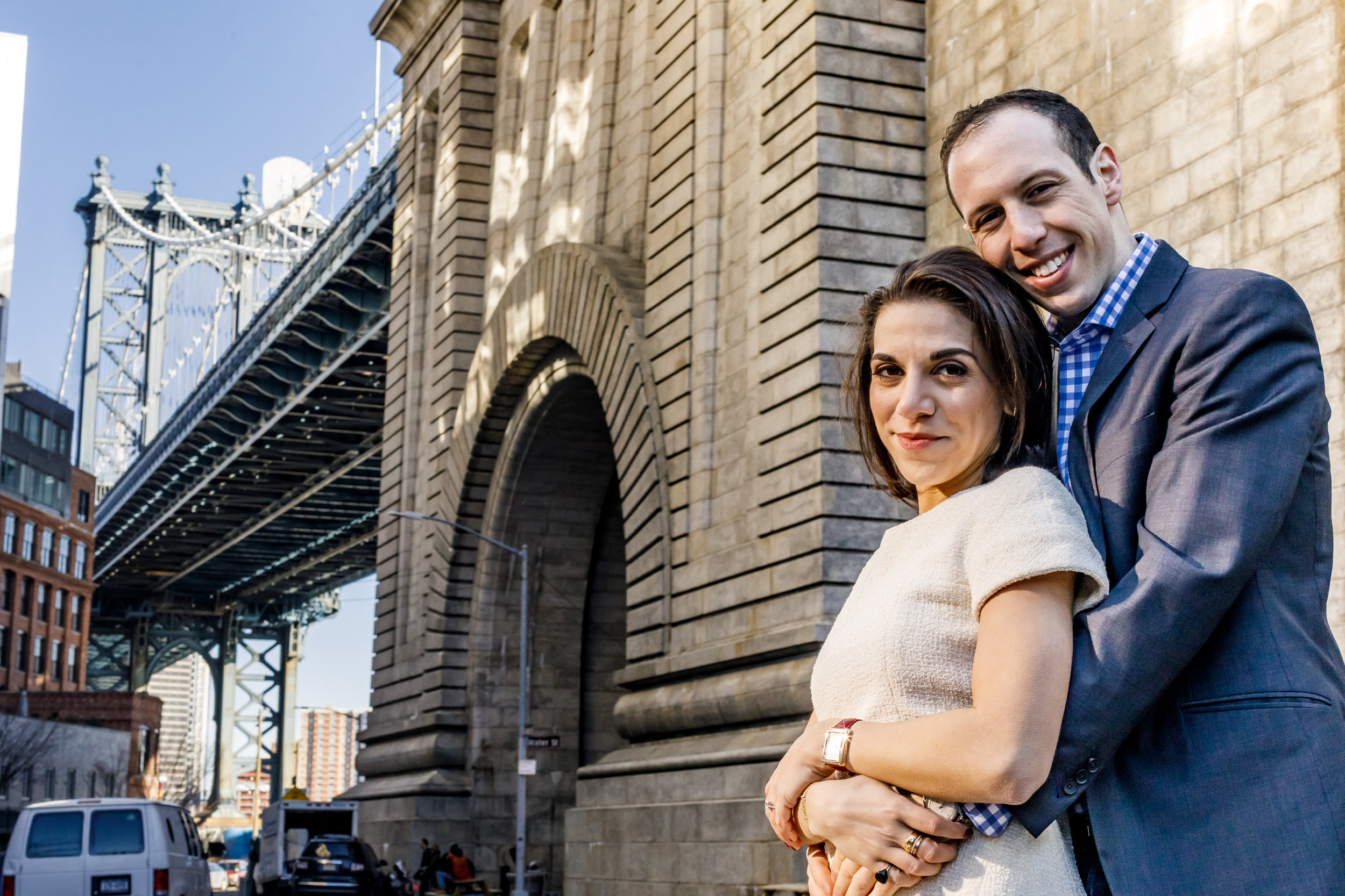 Dumbo Manhattan Engagement Photos - The Overwhelmed Bride Wedding Blog