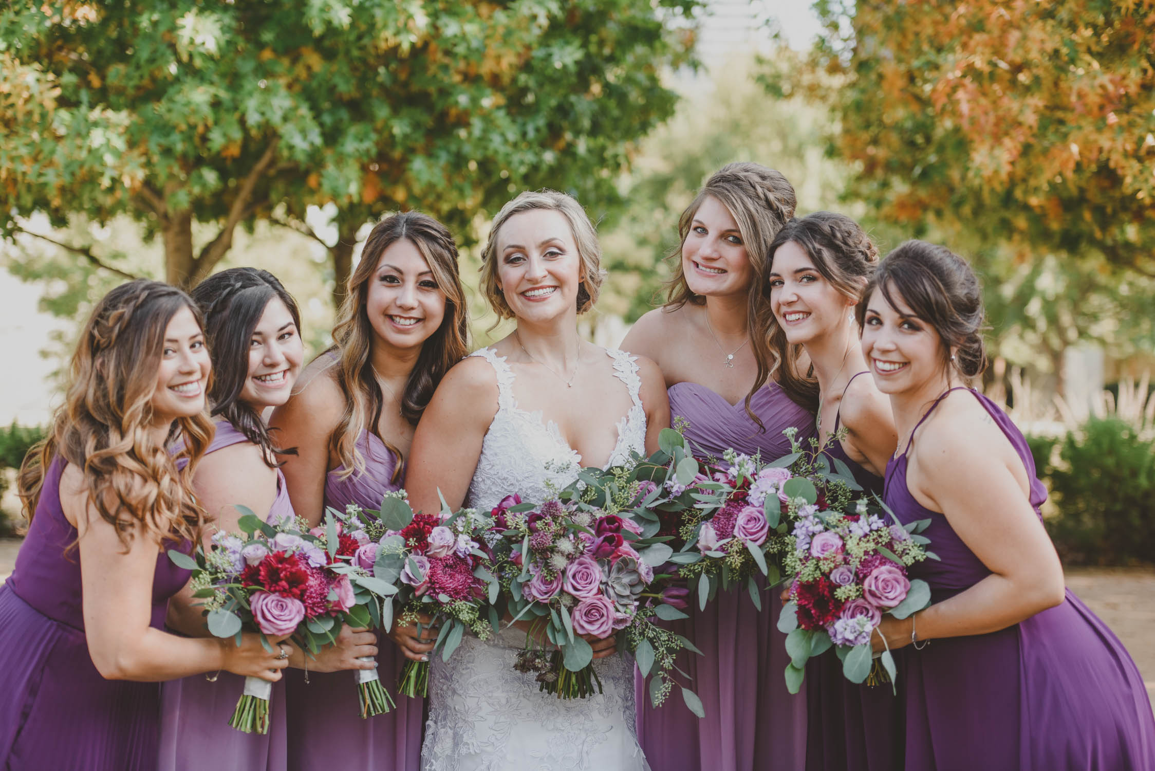 Purple Weddings Bouquets - Downtown Dallas Wedding Venue - El Fenix Wedding 