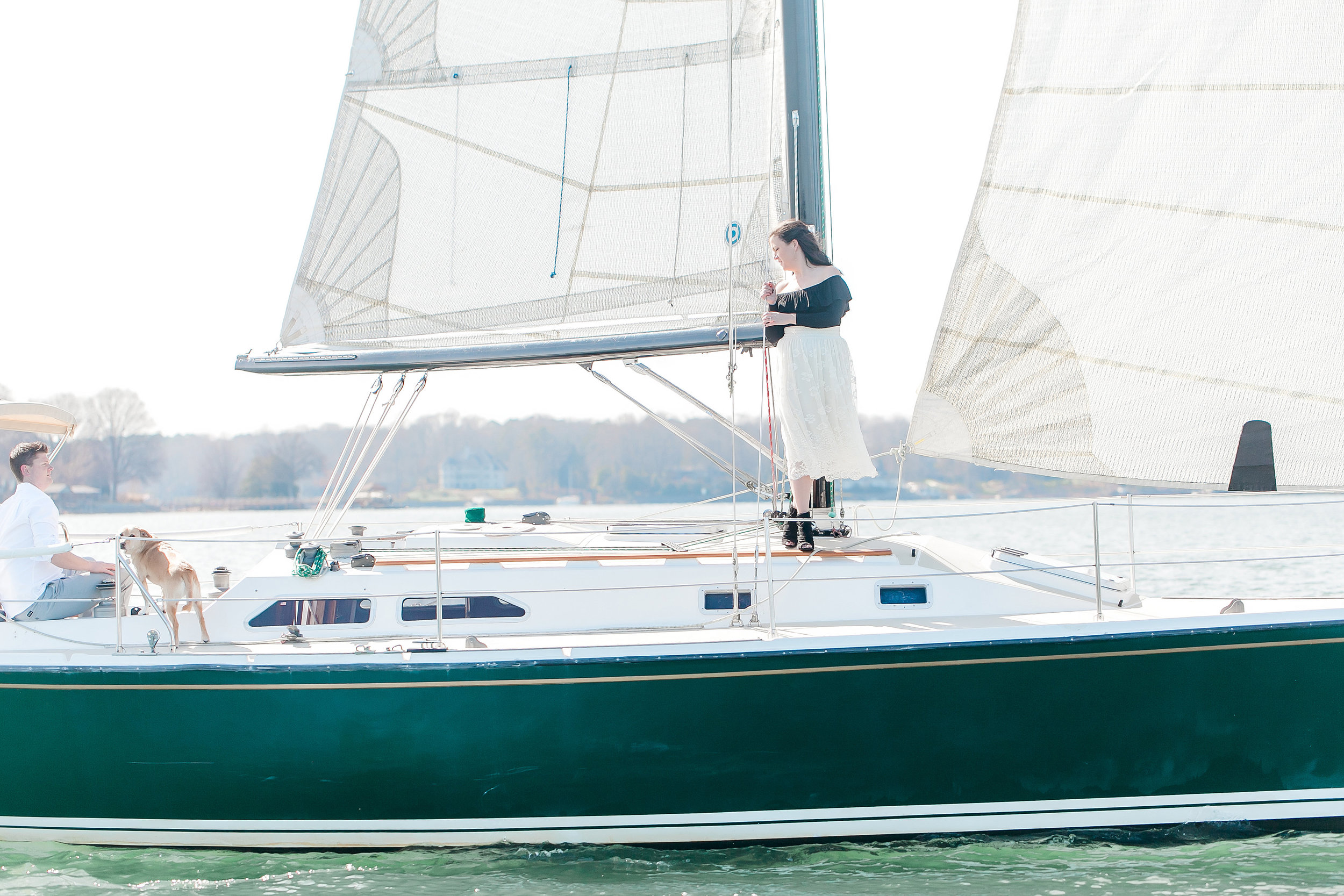 Sailboat Engagement Photos - Charlotte, North Carolina Wedding Photography