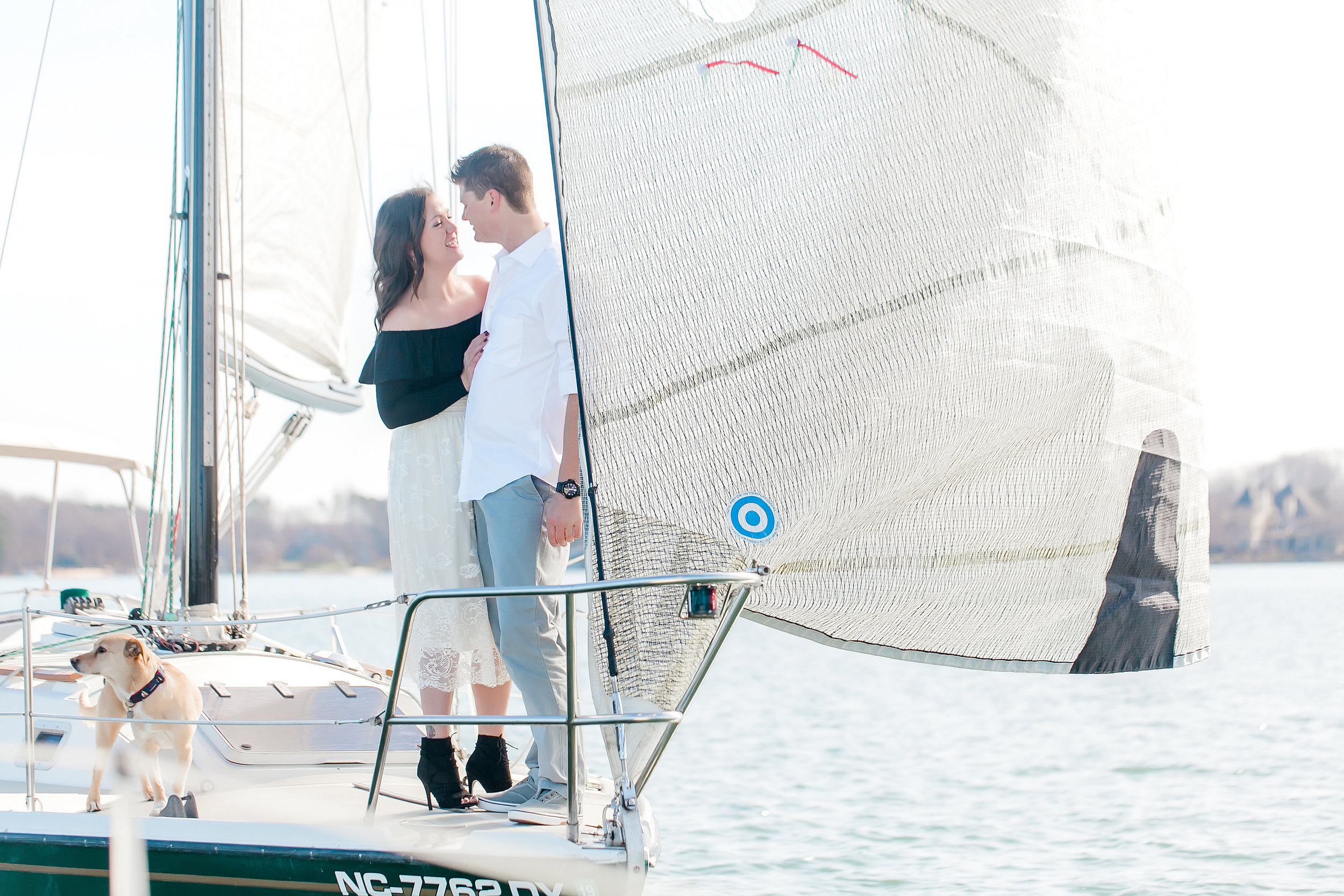 Sailboat Engagement Photos - Charlotte, North Carolina Wedding Photography