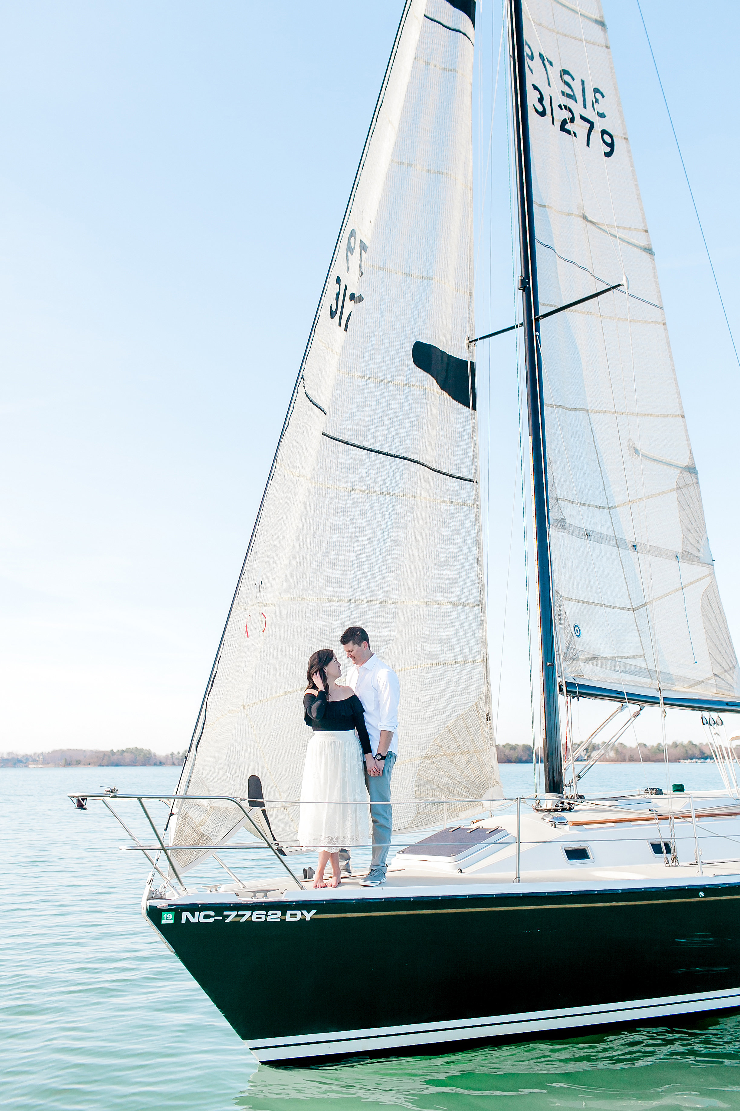 Sailboat Engagement Photos - Charlotte, North Carolina Wedding Photography