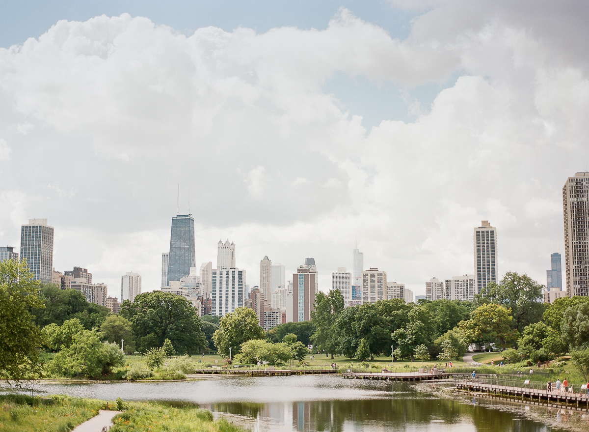 Gold Pear Halo Engagement Ring - Chicago Engagement Photos - Chicago Wedding Photographer