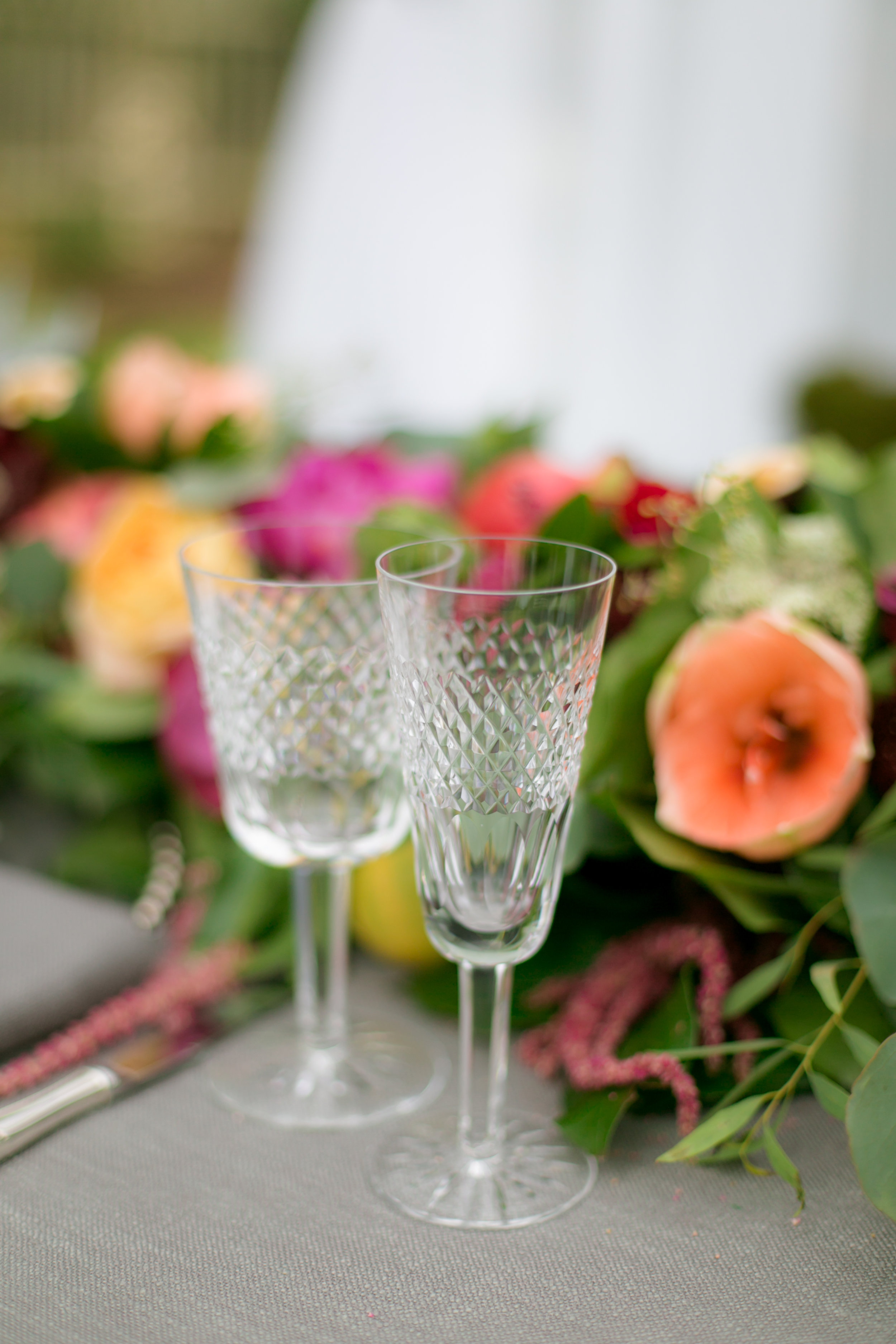 Clear Wedding Glassware-Stemware -  Colchester, Connecticut Wedding Photographer