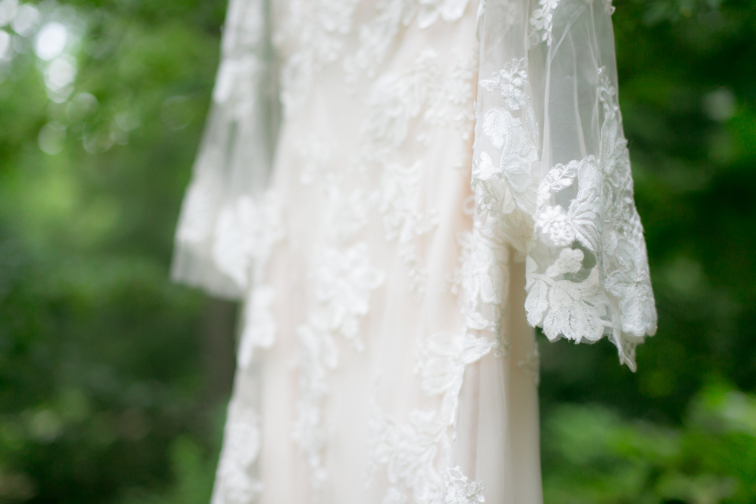 Lace Long Sleeve Boho Wedding Dress - Colchester, Connecticut Wedding Photographer