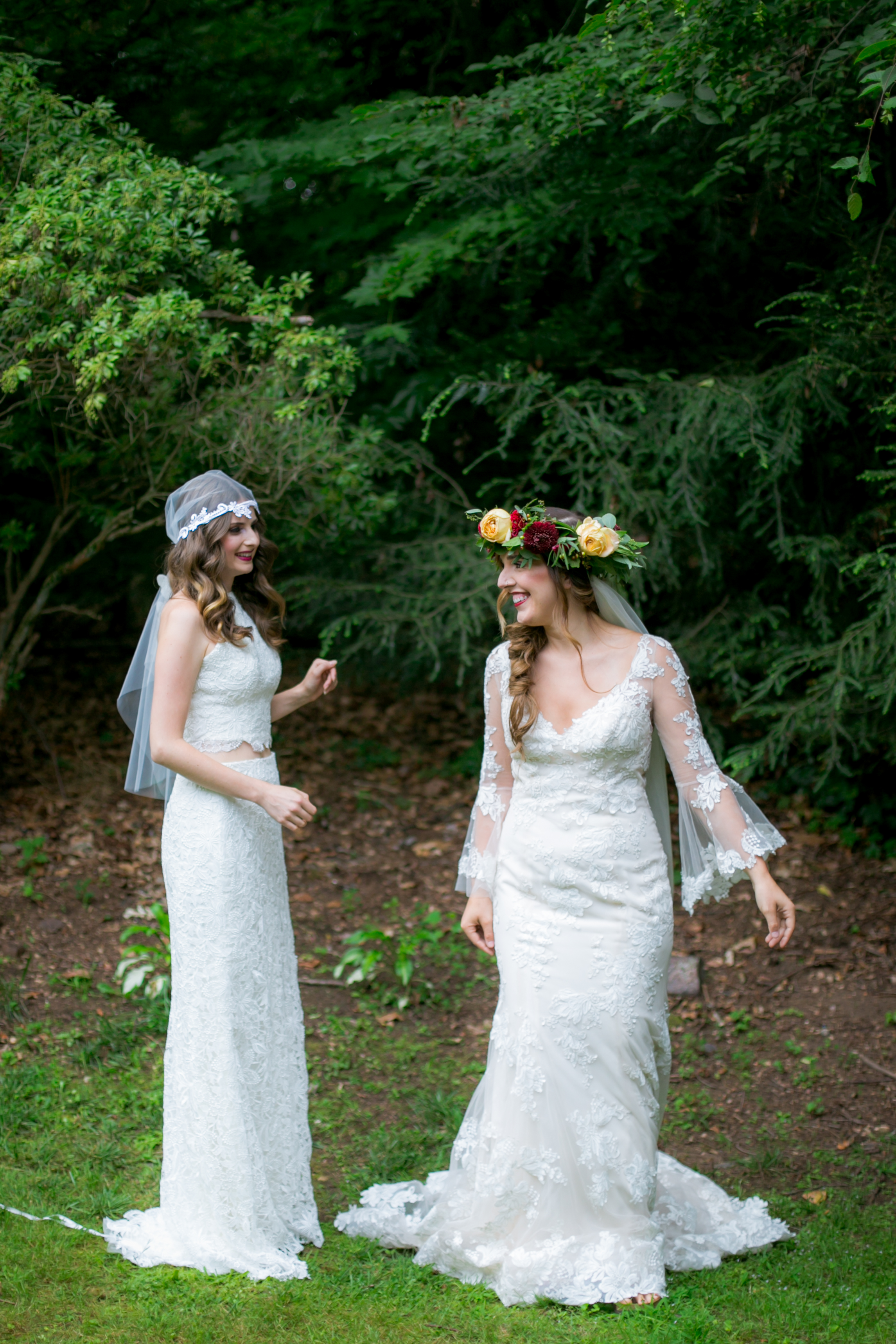 Bridal Separates - 2 Piece Lace Wedding Dress - Colchester, Connecticut Wedding Photographer