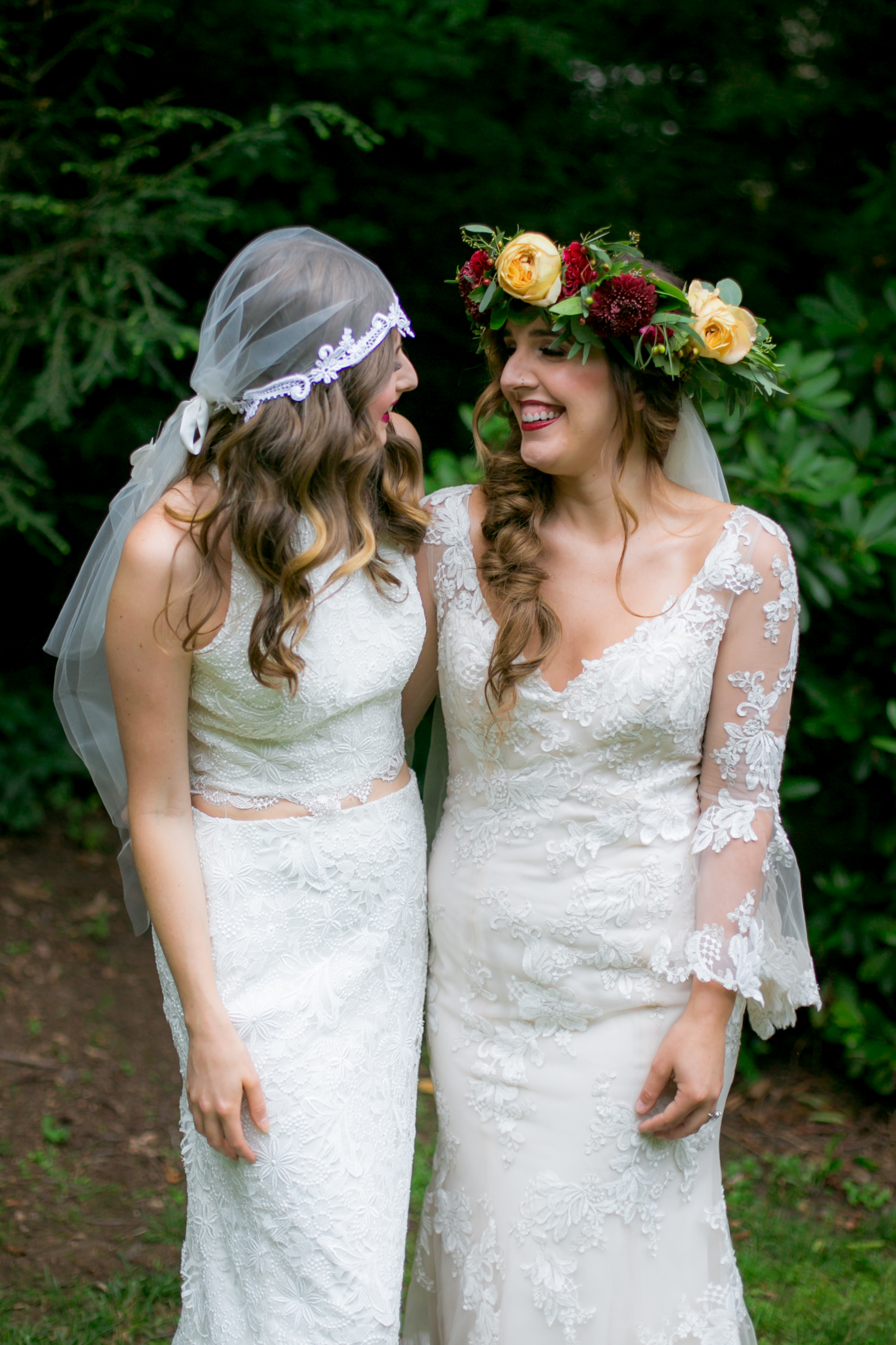 Bridal Separates - 2 Piece Lace Wedding Dress - Colchester, Connecticut Wedding Photographer