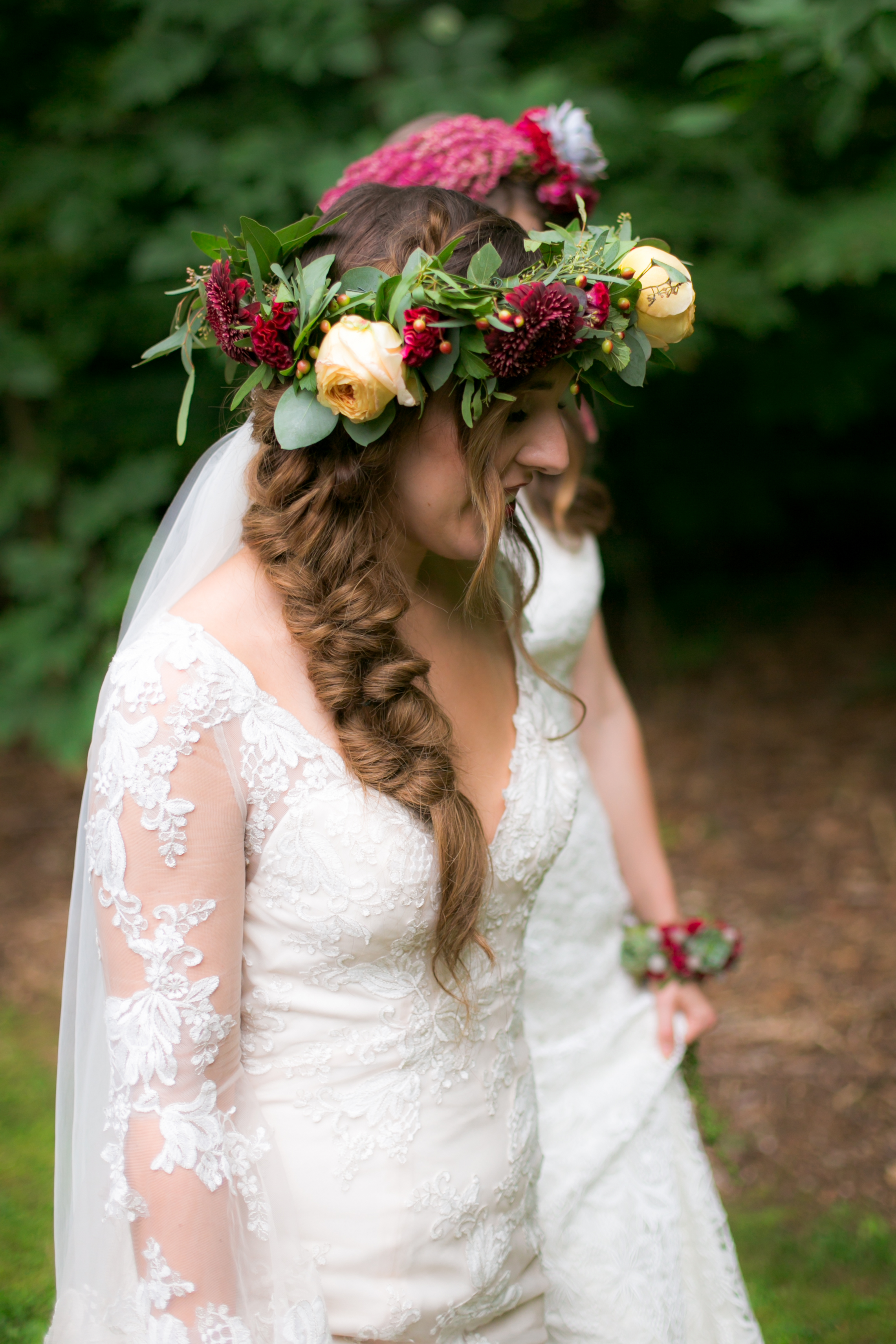 Braided Bridal Hairstyles - Colchester, Connecticut Wedding Photographer