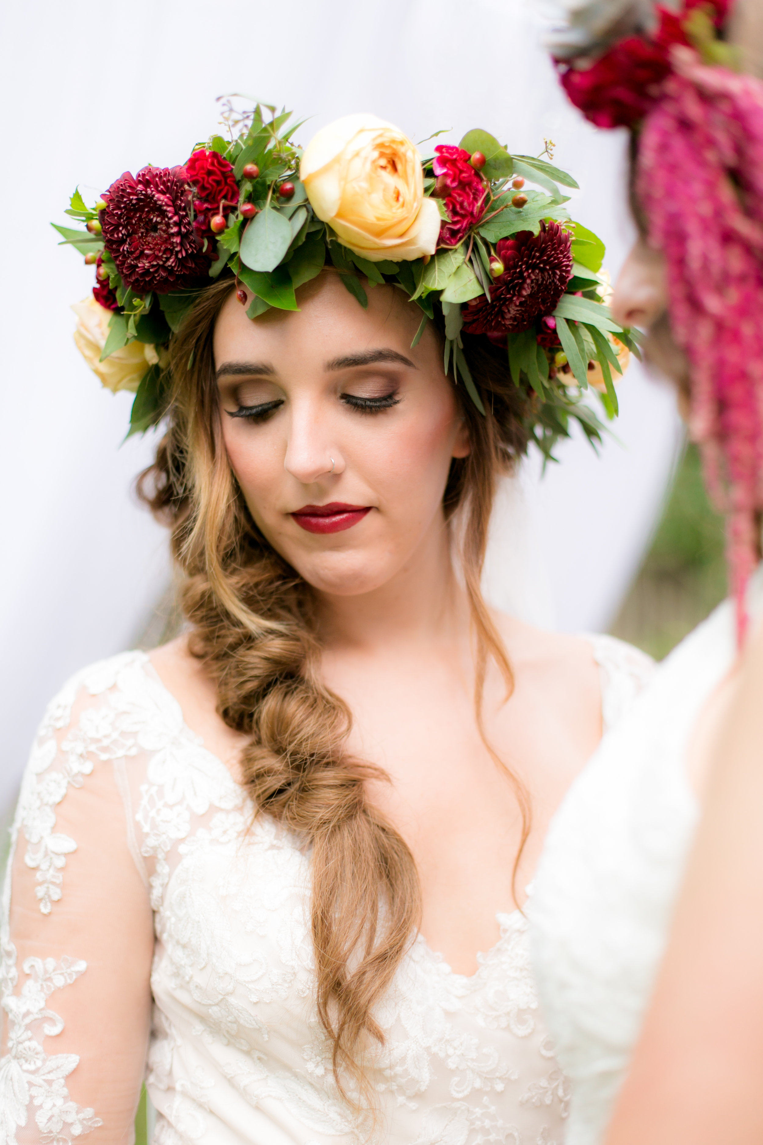 Braided Bridal Hairstyles - Colchester, Connecticut Wedding Photographer