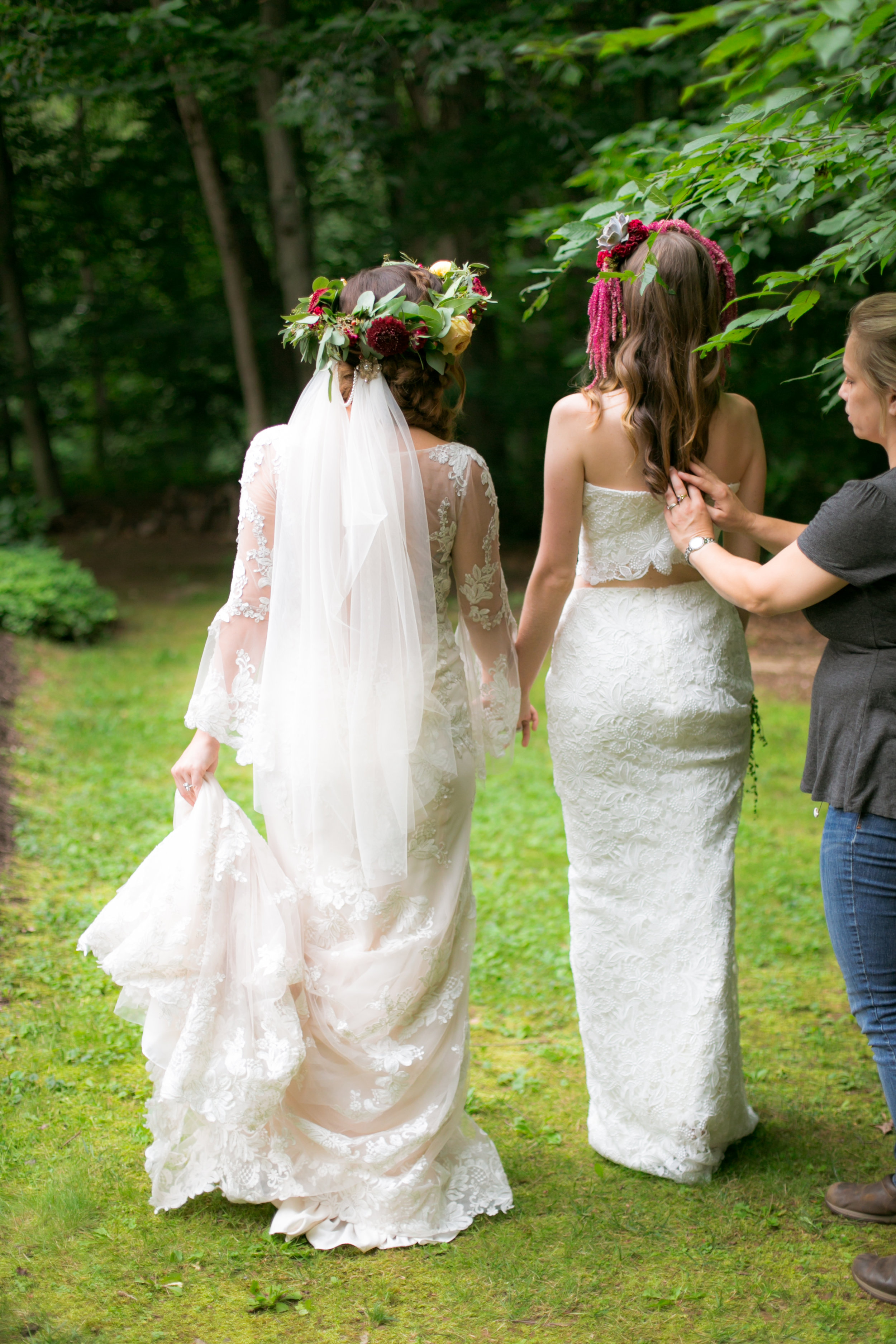 Bridal Separates - 2 Piece Lace Wedding Dress - Colchester, Connecticut Wedding Photographer